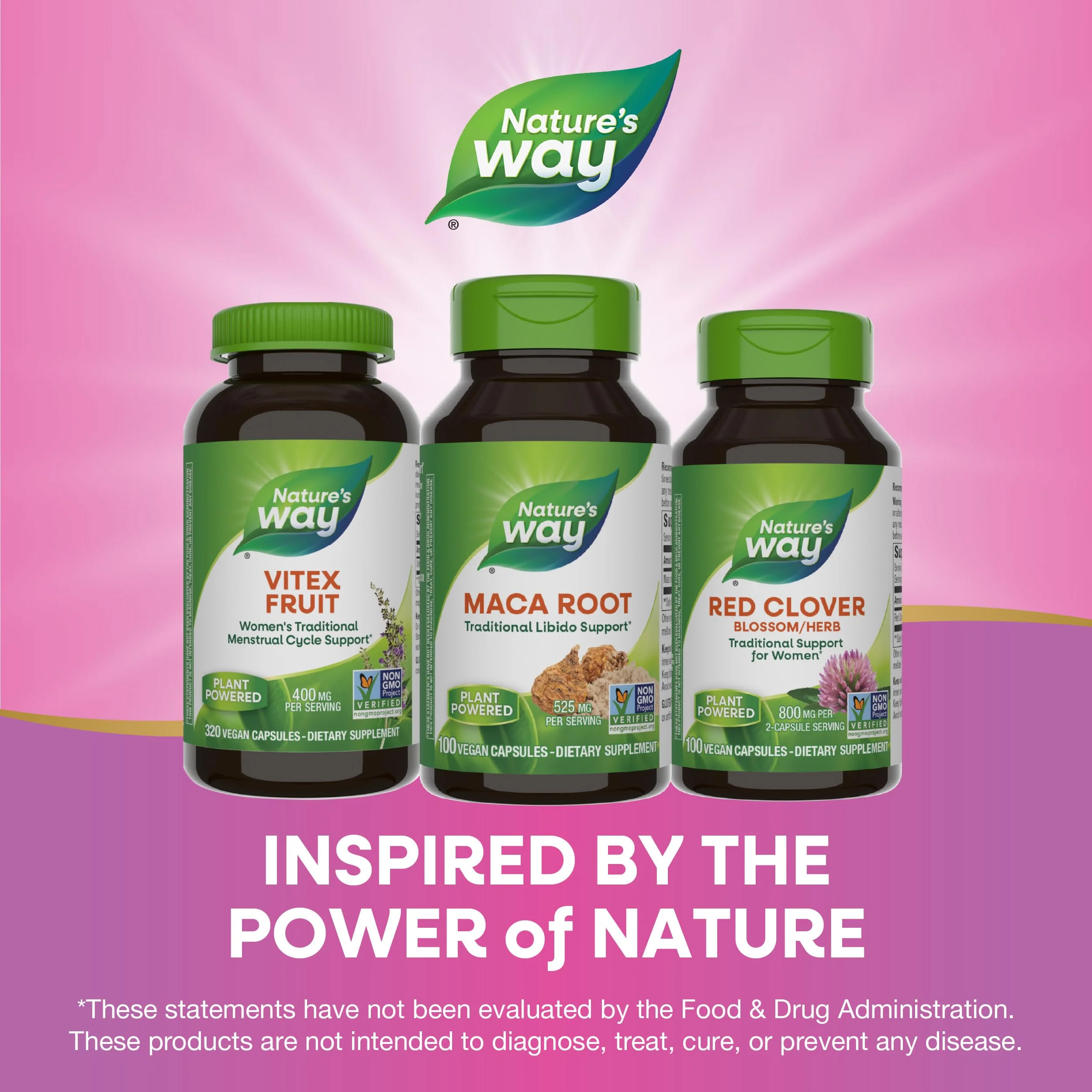 Nature's Way Maca Root, Traditional Libido Support*, 525 mg per Serving, Non-GMO Project Verified, 100 Vegan Capsules (Packaging May Vary) - Image 4