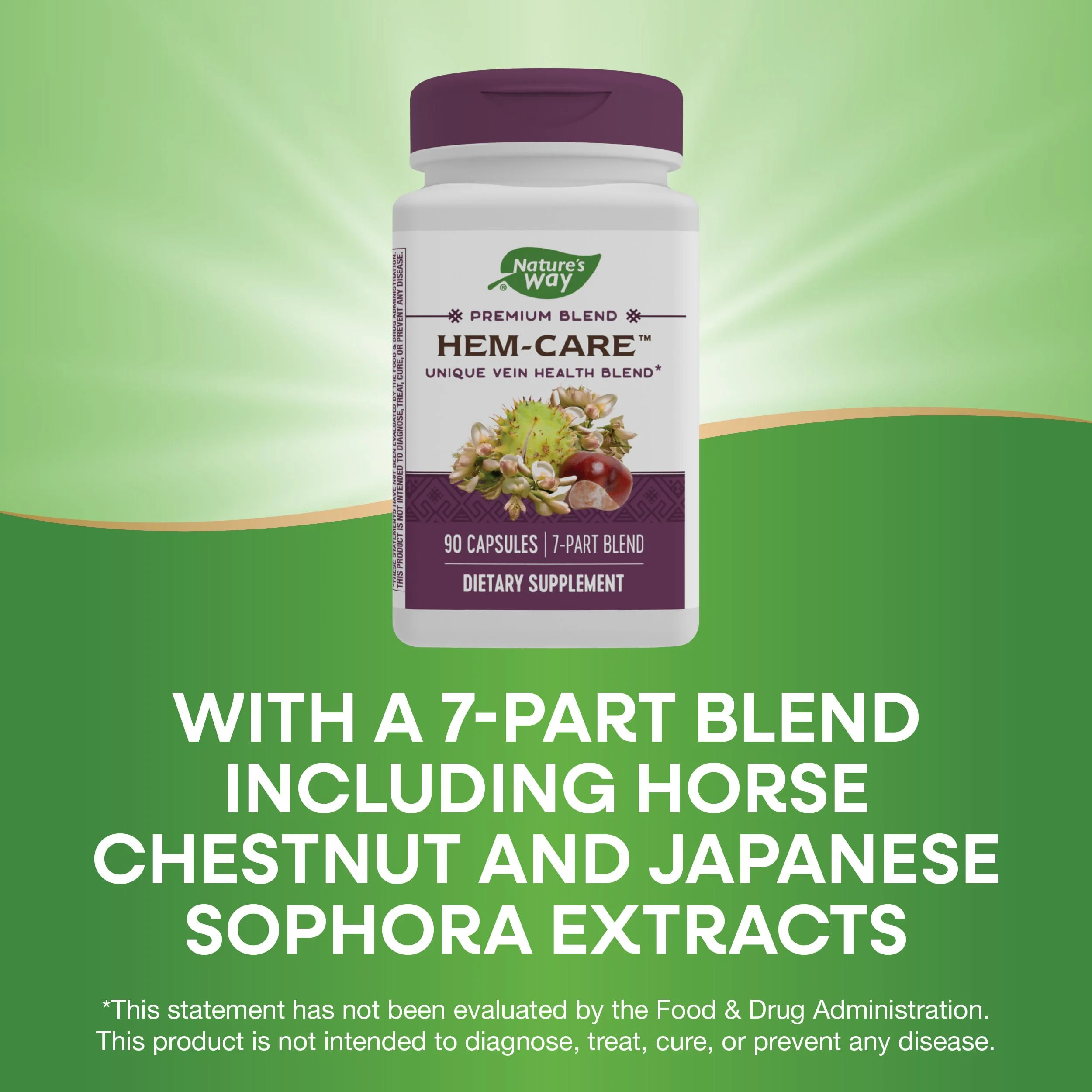Nature's Way Premium Hem-Care, Unique Vein Health Blend*, 90 Capsules - Image 8