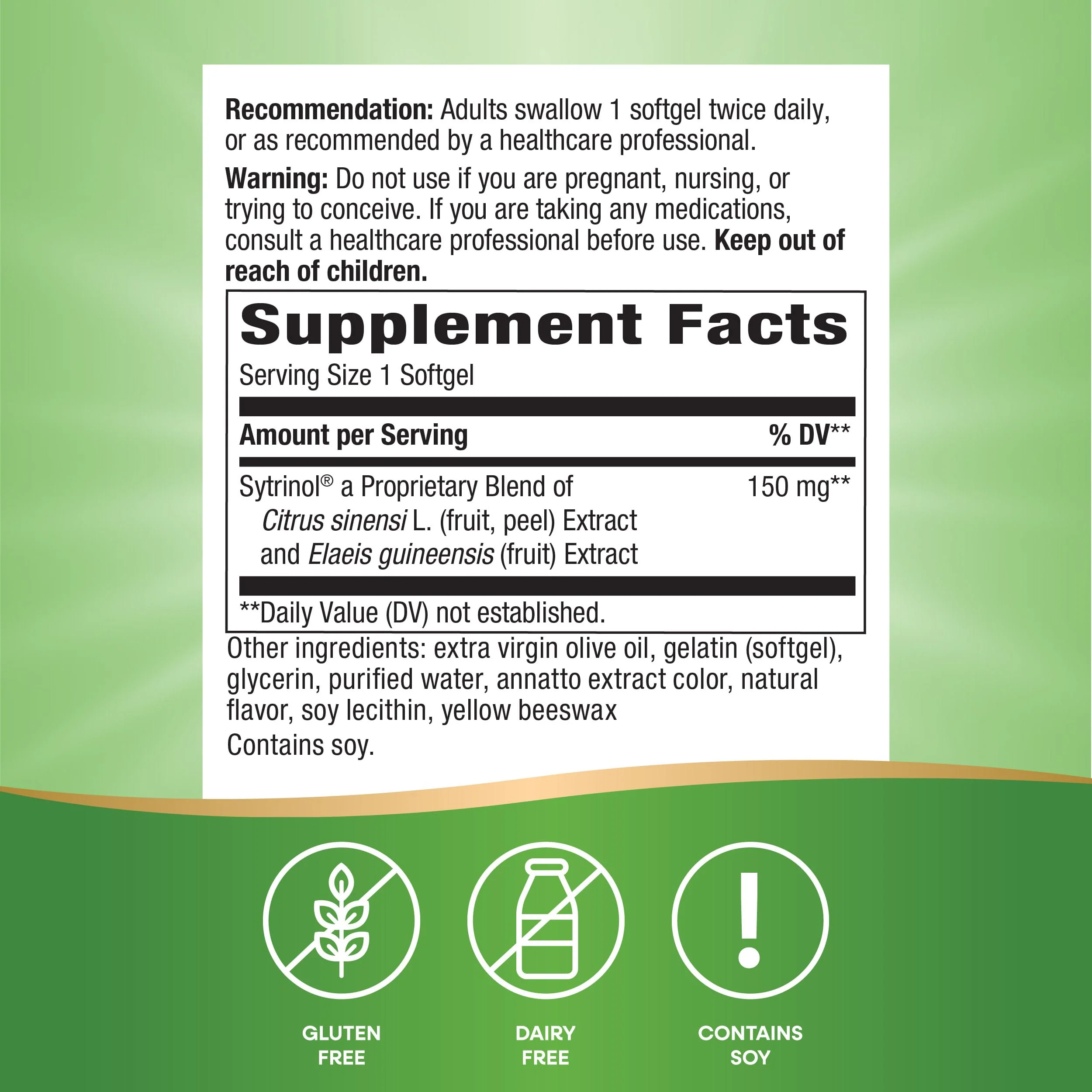 Nature's Way Sytrinol Cholesterol Control; Premium Blend; 60 Softgels - Image 4