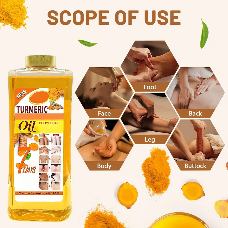 nedraho nedraho Soft 7 Turmeric Body Oil,Soft 7 Turmeric Oil,VeetGold Body Oil,Soft 7 Body Oil for Face & Body Moisturizer,Soft 7 Oil Natural Moisturizing Body Oil for All Skin Types (7 oz/Bottle) - Image 2