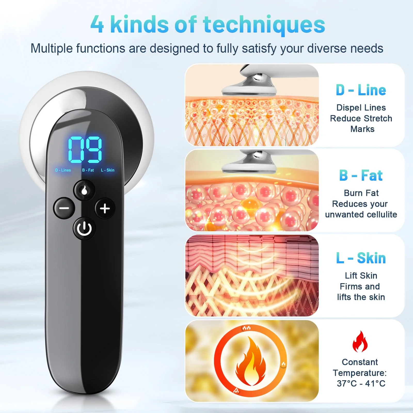 NeibuGlow Body Shaping Machine – Cordless Handheld Massager for Belly, Waist, Arms, Legs, Butt – Skin Firming Tool for Women-BS01 - Image 6