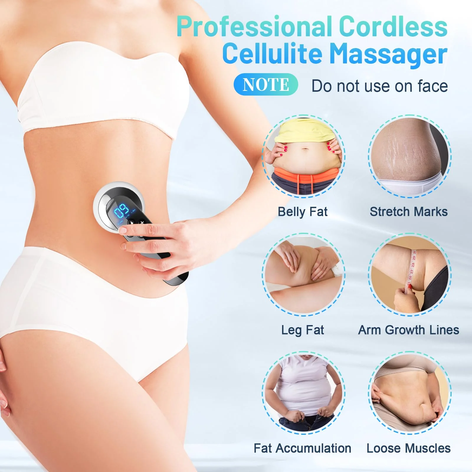 NeibuGlow Body Shaping Machine – Cordless Handheld Massager for Belly, Waist, Arms, Legs, Butt – Skin Firming Tool for Women-BS01 - Image 7