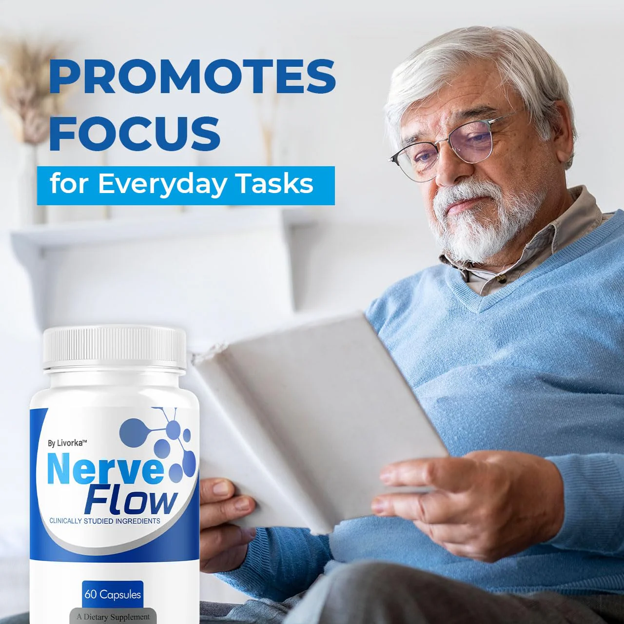 Nerve Flow - Official NerveFlow Advanced Nerve Support Pills, Nerve Flow Supplement Capsules, NerveFlow Natural Pills Maximum Strength Multivitamin Advanced Formula, 60 Capsules for 1 Month - Image 7