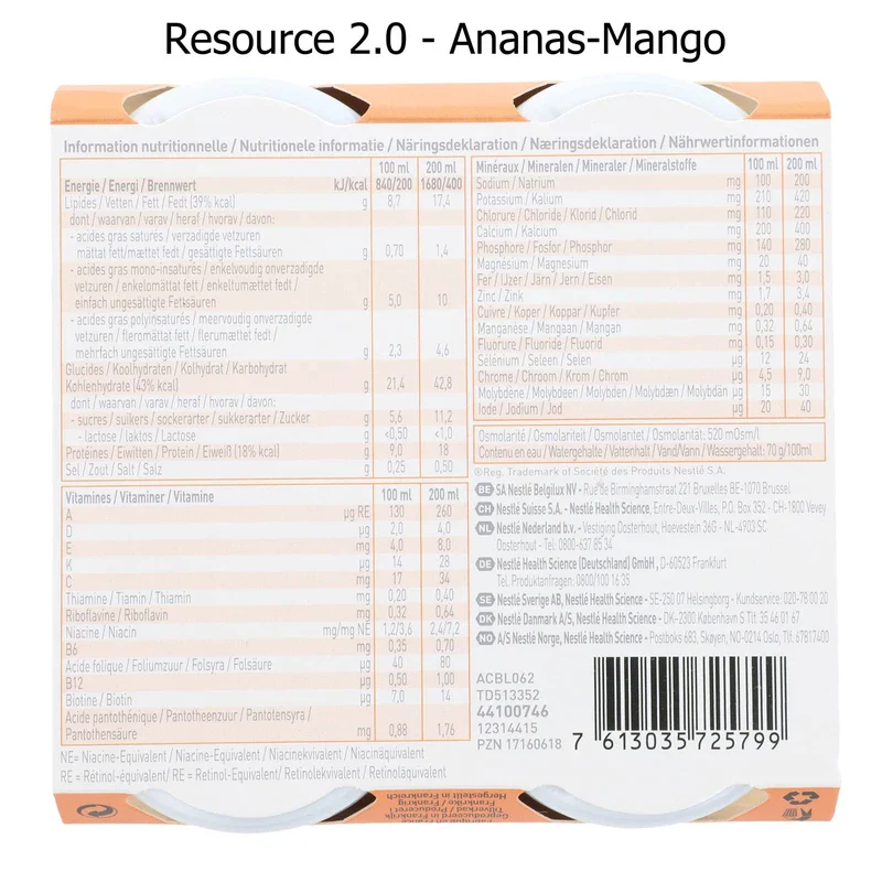 Nestlé resource 2.0, 24 x 200 ml, mixed box - Image 4