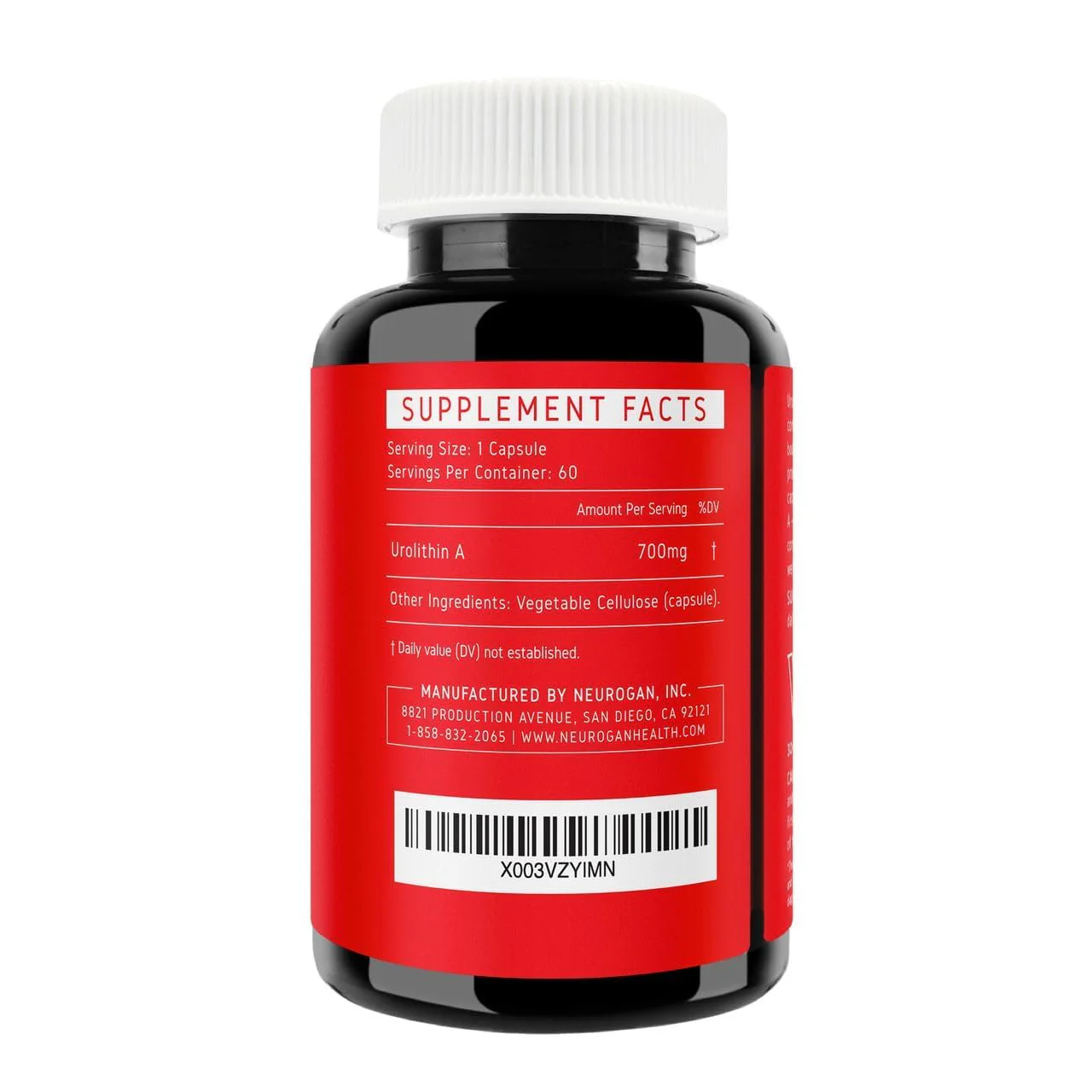 Neurogan Urolithin A Supplement Capsules - 700mg, 60 Ct - High-Potency Cellular Health, Postbiotic Compound- Sourced from Pomegranate Extract, Made in USA, Take 1 Daily - Image 8