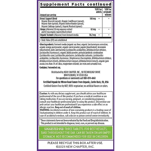 New Chapter Advanced Perfect Prenatal Vitamins, 192ct, Made with Organic, Non-GMO Ingredients for Healthy Baby & Mom - Folate (Methylfolate), Whole-Food Fermented Iron, Vitamin D3 + Ginger - Image 3