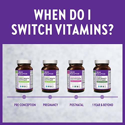 New Chapter Advanced Perfect Prenatal Vitamins, 192ct, Made with Organic, Non-GMO Ingredients for Healthy Baby & Mom - Folate (Methylfolate), Whole-Food Fermented Iron, Vitamin D3 + Ginger - Image 4