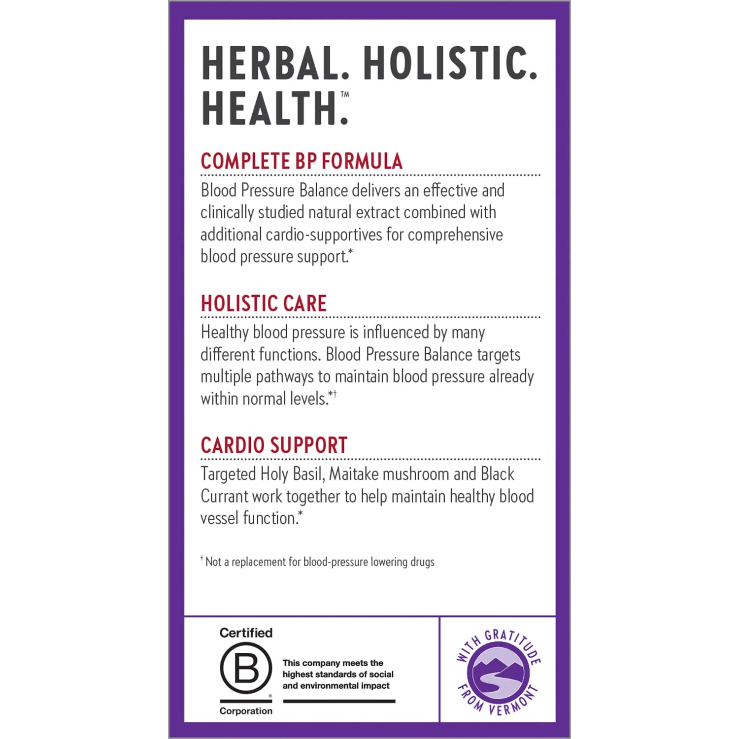 New Chapter Blood Pressure Supplement Take Care with Organic, Vegan Grapeseed + Black Currant + Non-GMO Ingredients, 30 Count - Image 2