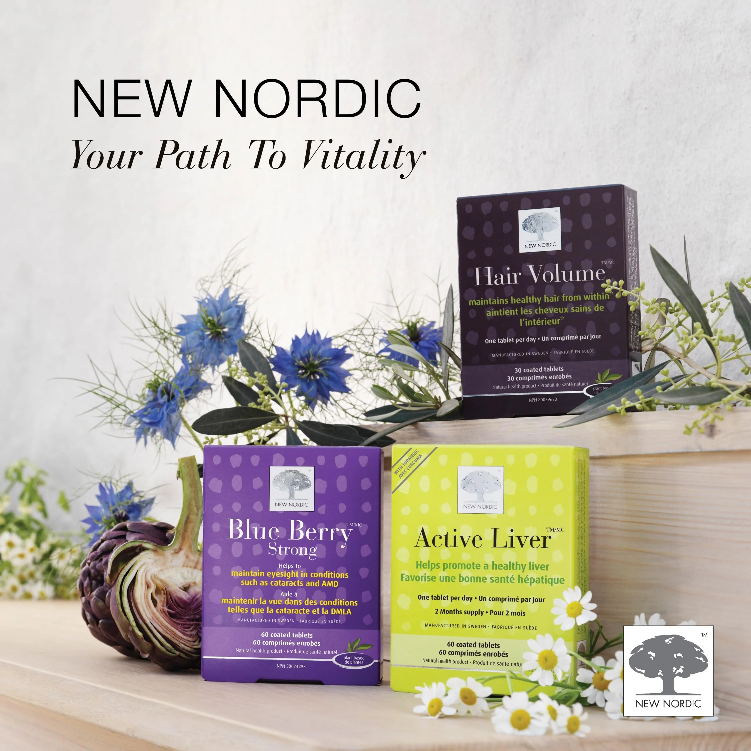 NEW NORDIC Hair GRO, Hair Growth Supplement, Biotin & Palm Fruit Extract Tocotrienols for Natural Regrowth, 60 Count (Pack of 3) - Image 2