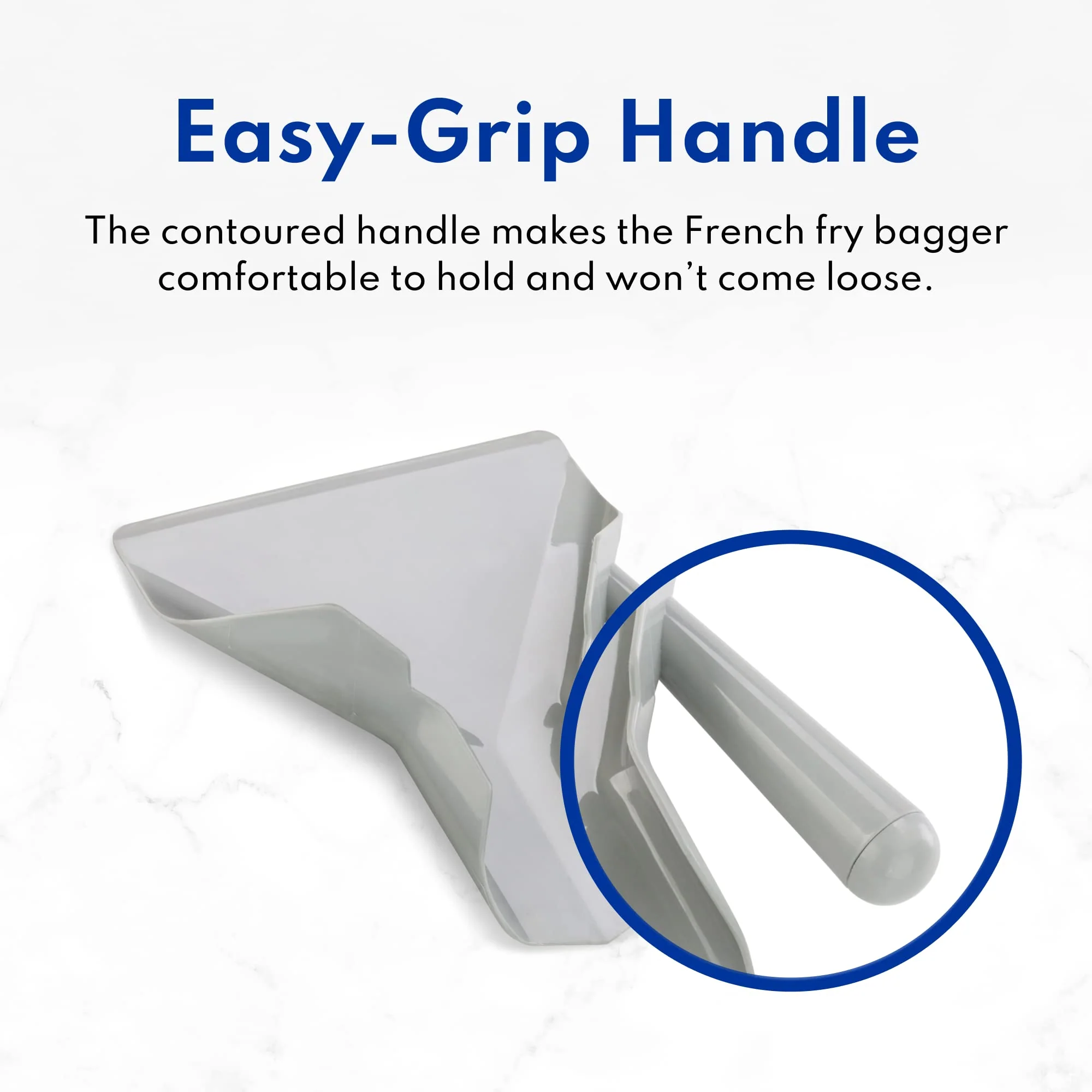 New Star Foodservice 37791 Polycarbonate Commercial French Fry Bagger with Dual Handle - Image 3