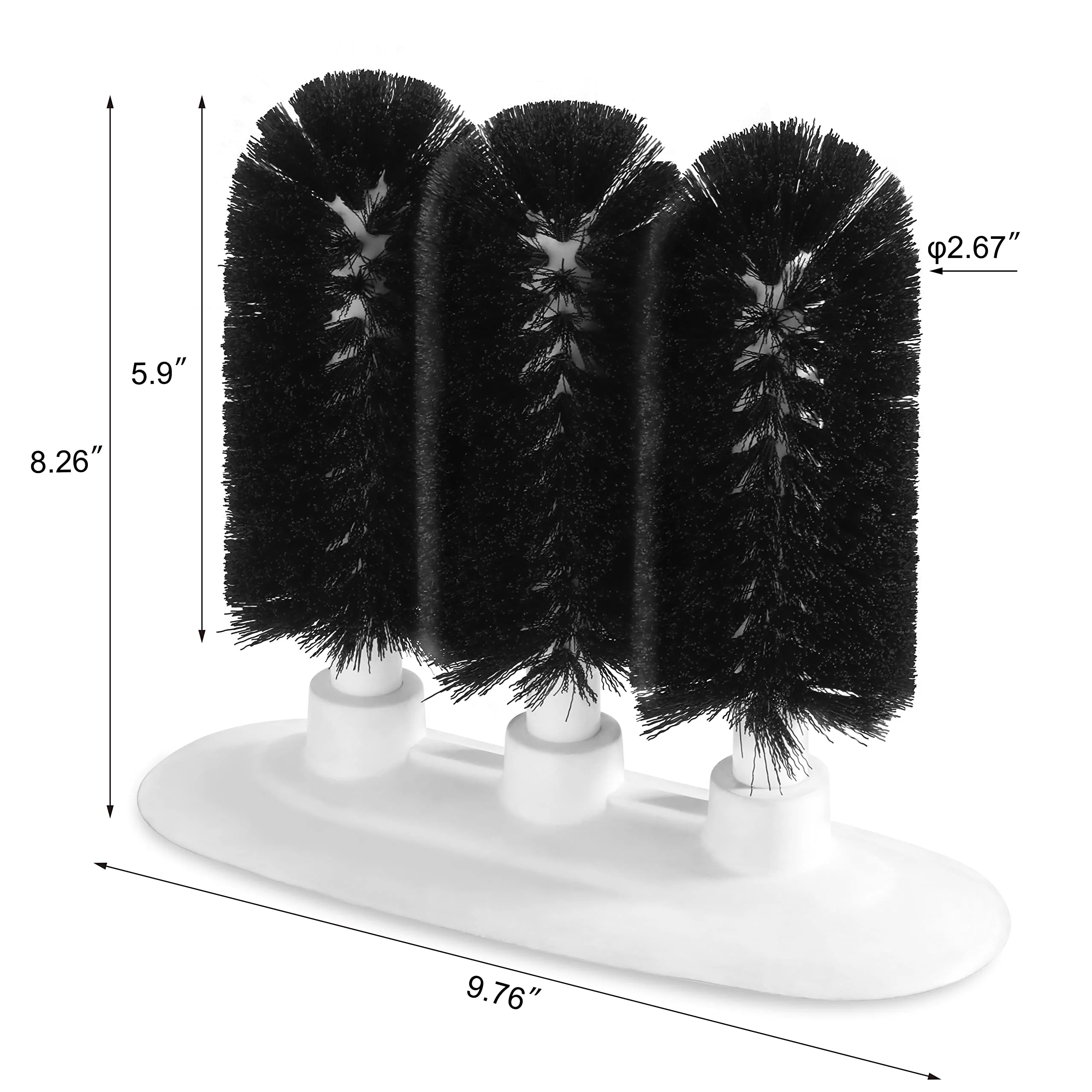 New Star Foodservice 54484 Triple Brush Bar Glass Washer - 3 Brushes - Suction Base, Non-Battery - Image 7
