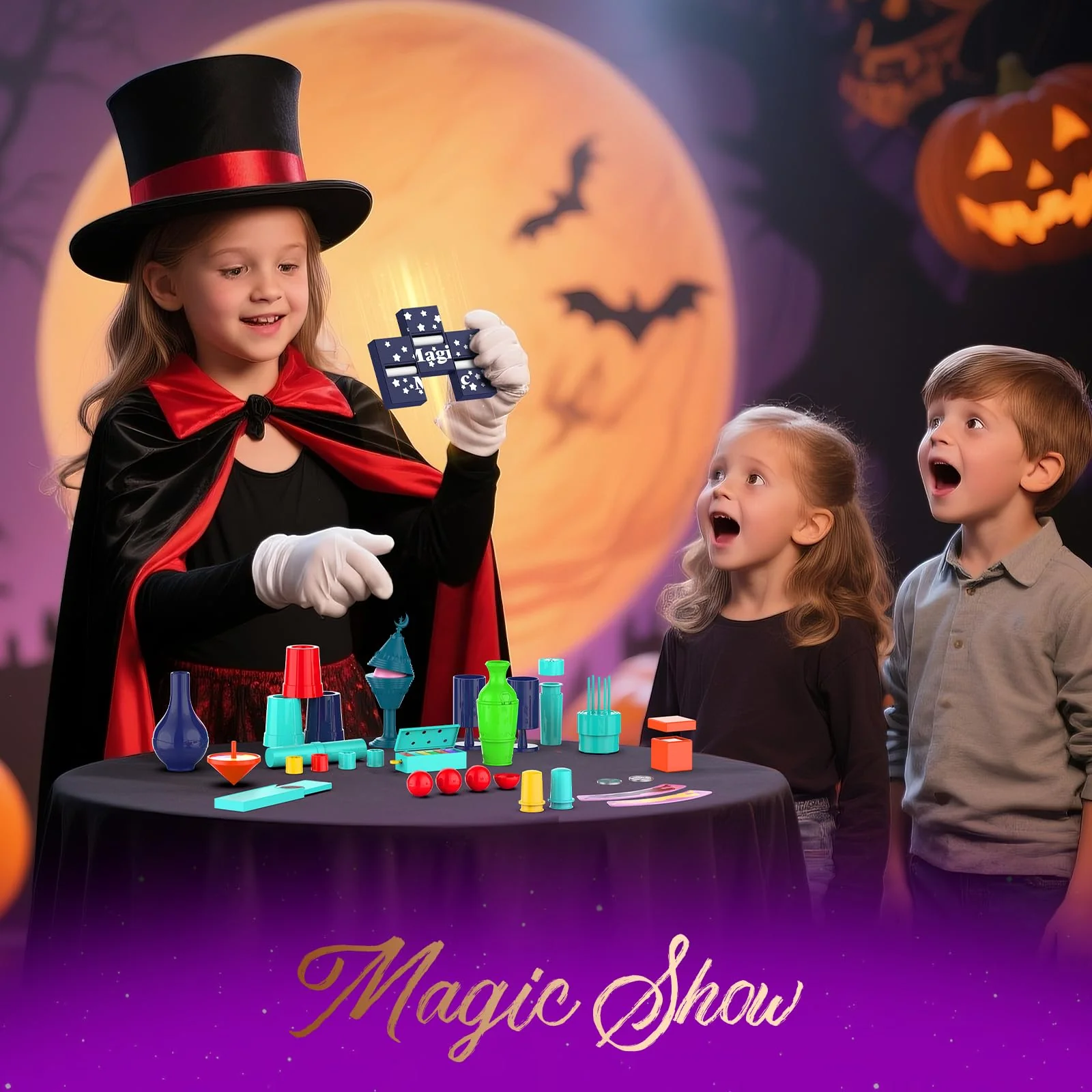 Nicella Magic Kit - 208+Magic Tricks for Kids Age 6-8, Magic Set with Manual and Video for Beginners and Kids, Christmas Halloween Birthday Gifts Toys for Ages 6 7 8 9 10 11 12 Years Old Boys Girls - Image 2