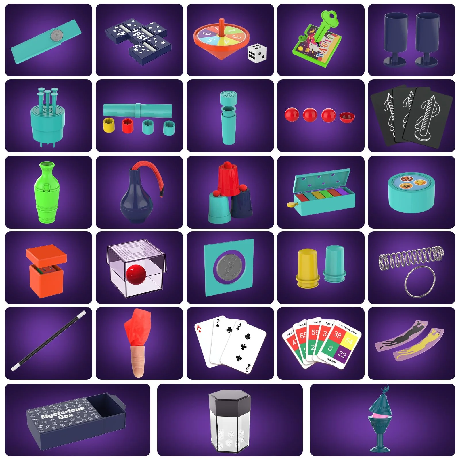 Nicella Magic Kit - 208+Magic Tricks for Kids Age 6-8, Magic Set with Manual and Video for Beginners and Kids, Christmas Halloween Birthday Gifts Toys for Ages 6 7 8 9 10 11 12 Years Old Boys Girls - Image 5