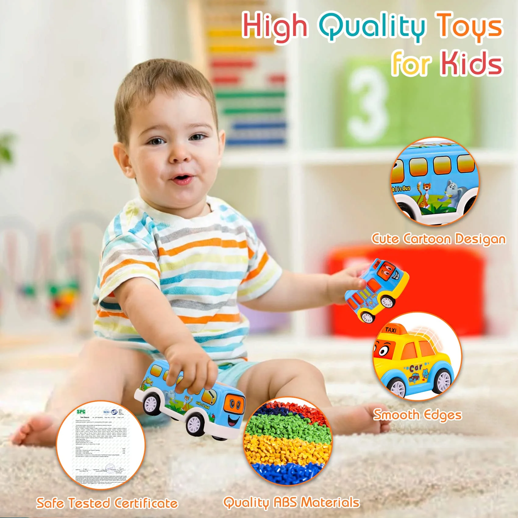 Nicmore Carrier Truck Toddler Toys Car: Transport Toy for 1 2 3 4 Year Old Boys Girls 18 Month 5-in-1 Kid Playset Gifts for Preschool Birthday Christmas - Image 4