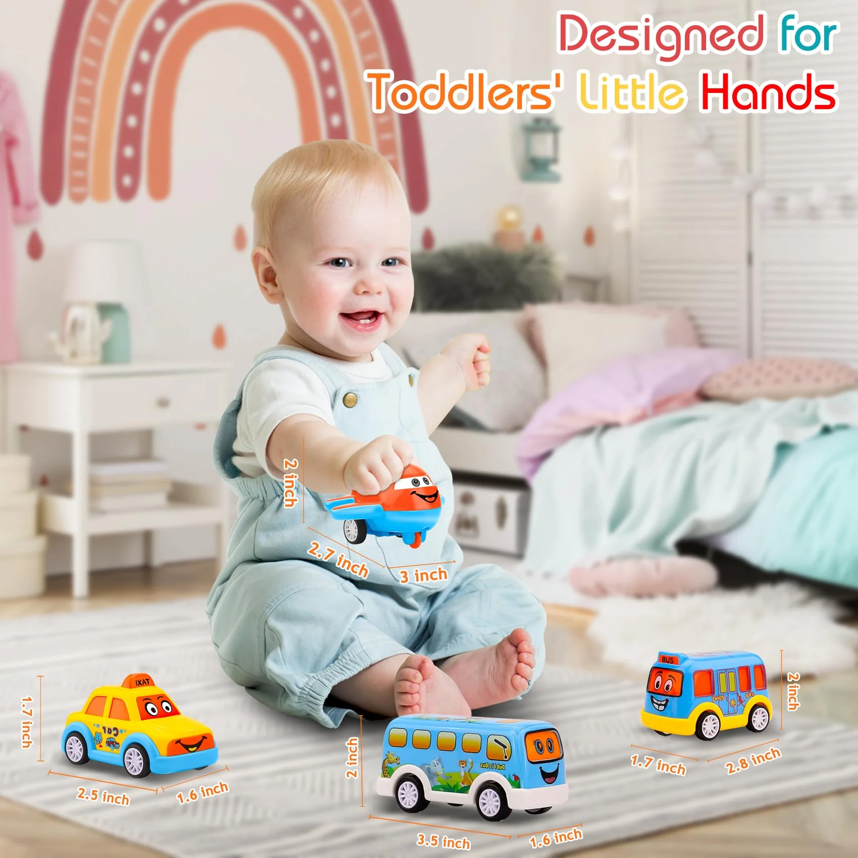 Nicmore Carrier Truck Toddler Toys Car: Transport Toy for 1 2 3 4 Year Old Boys Girls 18 Month 5-in-1 Kid Playset Gifts for Preschool Birthday Christmas - Image 8