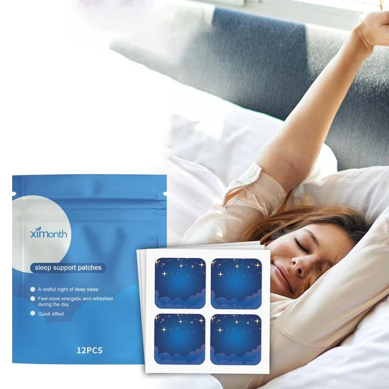 Night Relaxation Sleeping Patch, 12pcs/set Good Night Sleep Aid Patches For Stress Relief, Deep Sleep Patch For Body Relaxation Patch, Personal Care Product - Color: Blue, Specification: 12pcs - Image 9
