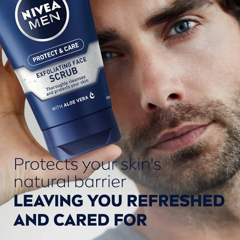NIVEA MEN Protect & Care Exfoliating Face Scrub 125ml - Image 3