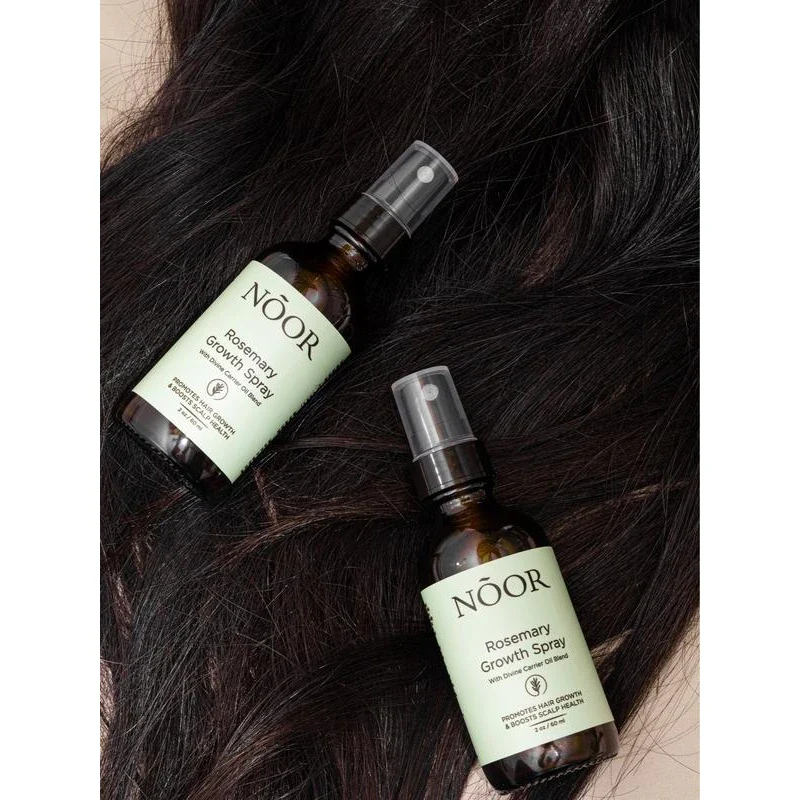 Noor Hair Rosemary Growth Spray - Hair Growth with Rosemary, Green coffee bean, Biotin, Cynatine Keratin, and MCT Oil from Palm Leaves - Thicker Hair - Scalp Itchiness Relief - 2 FL Haircare Nourishing - Image 5