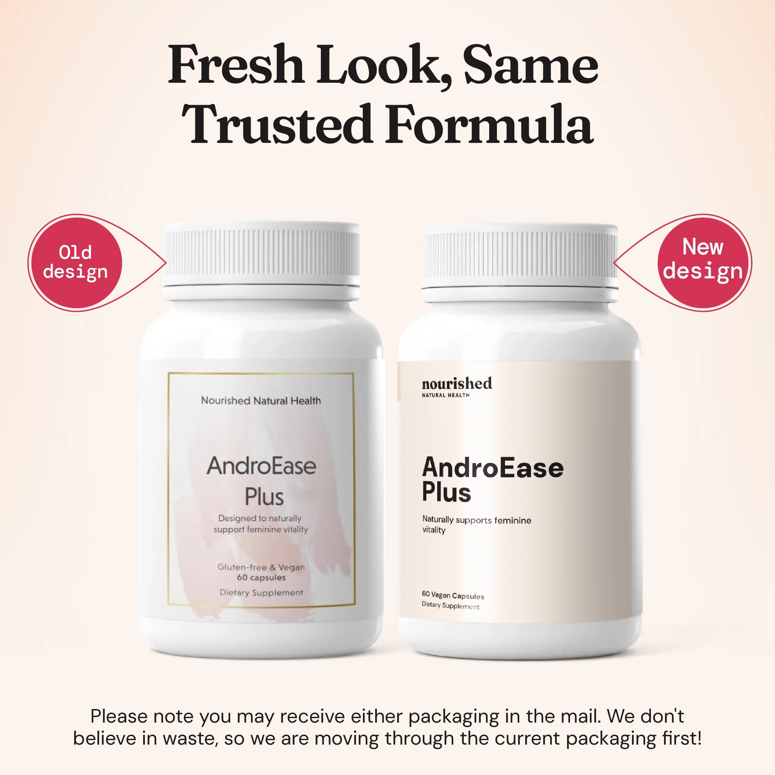 Nourished AndroEase Plus - Vegan Hormone Balance for Women - Zinc, Reishi, Green Tea and Saw Palmetto for Women - for Energy, Vitality, Facial Hair and Daily Wellness - 60 Capsules, Made in USA - Image 9