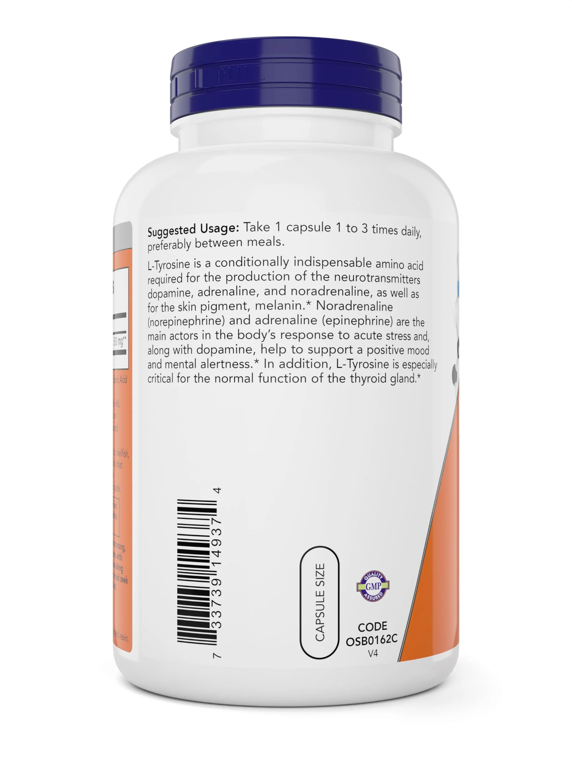 Now Foods L-Tyrosine 500mg, 300 Capsules - Non GMO - Supports Mental Alertness - 500 mg Caps - Free Form Supplement - Image 7