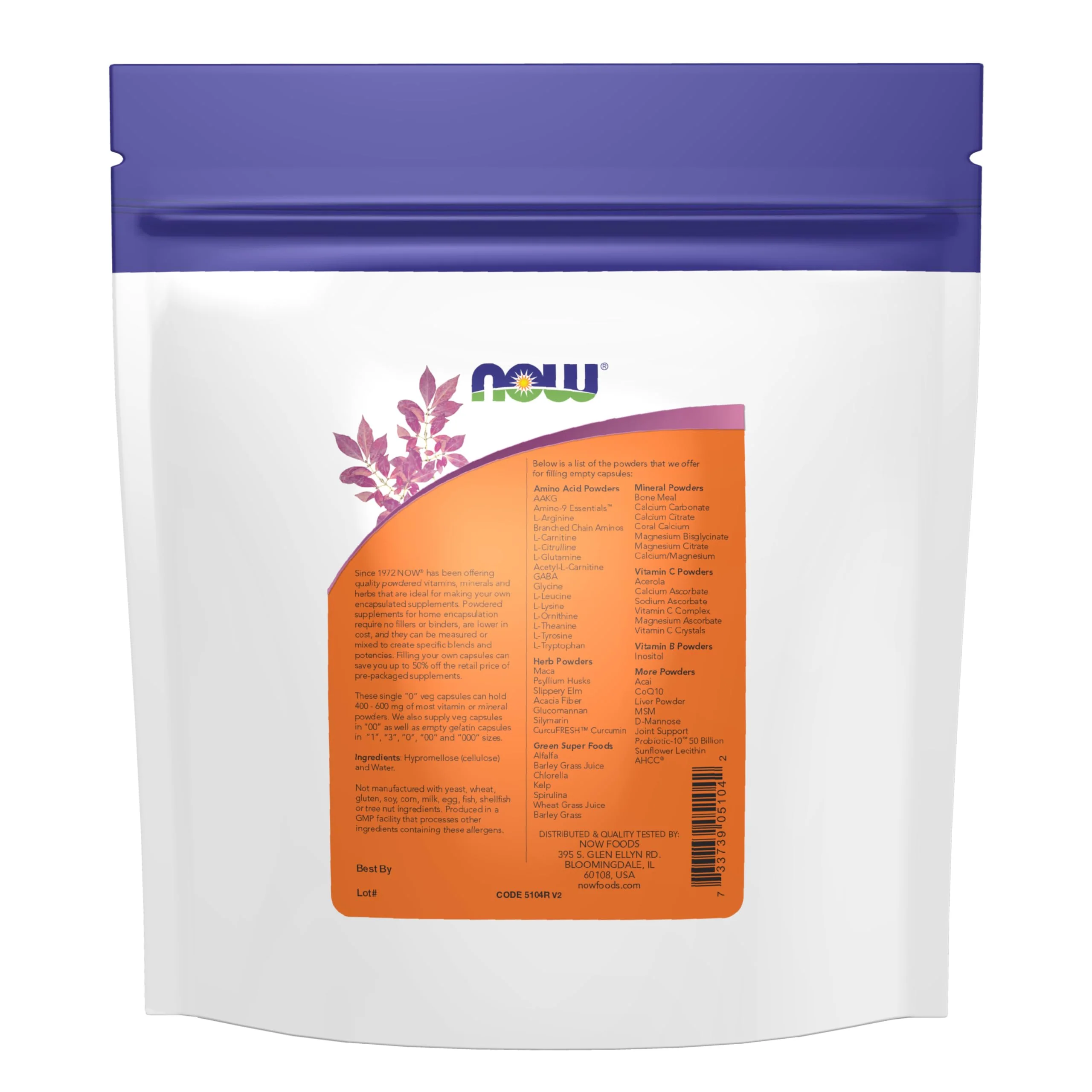 NOW Foods Supplements, Empty Vegetarian Capsules, Single "0", Filled by Weight, Non-GMO Project Verified, 1,000 Veg Capsules - Image 8