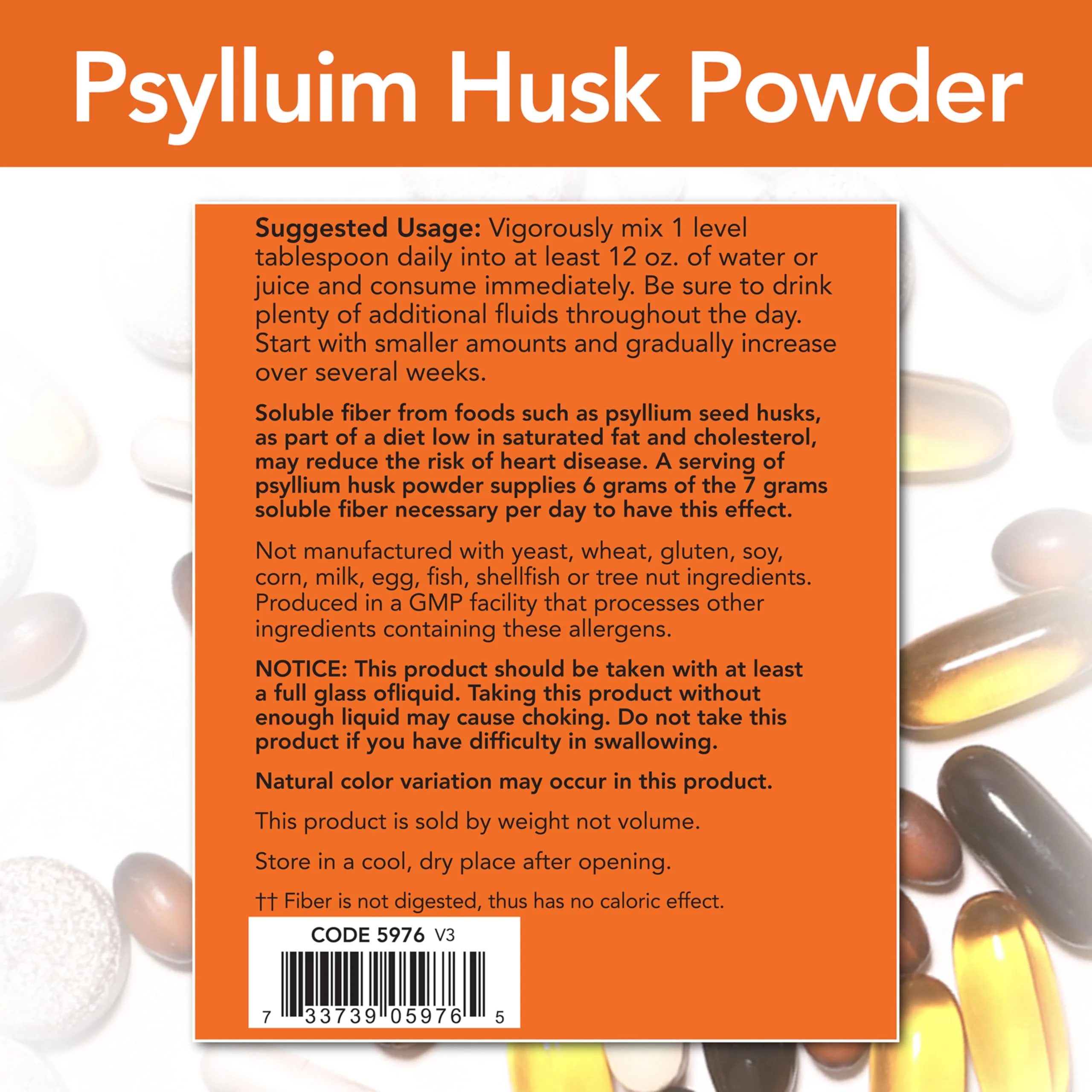 NOW Foods Supplements, Psyllium Husk Powder, Non-GMO Project Verified, Soluble Fiber, 12-Pound - Image 6