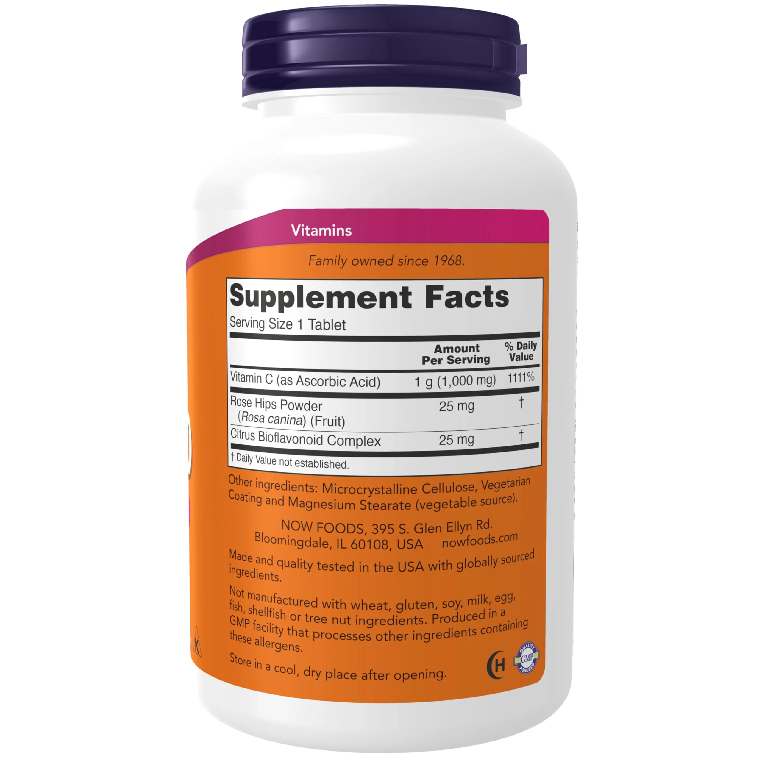 NOW Supplements, Vitamin C-1,000 with Rose Hips & Bioflavonoids, Antioxidant Protection*, 250 Tablets - Image 7