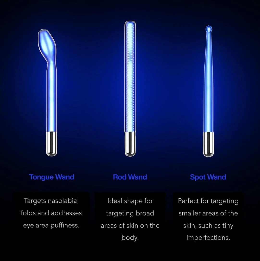 NuDerma Clinical Skin Therapy Wand - Portable Skin Therapy Machine w 6 Fusion Neon + Argon Wands – Anti Aging - Clarifying - Skin Tightening & Radiance - Wrinkle Reducing - Image 5