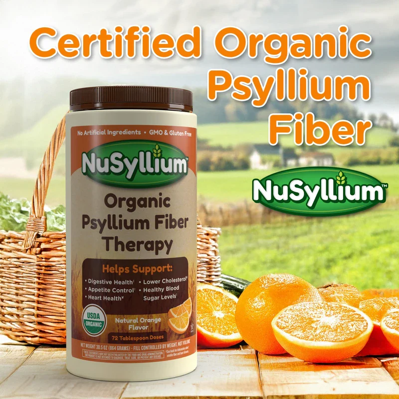 NuSyllium Psyllium Husk Powder, Organic, 21 Oz (Pack of 2) Dietary Fiber Supplement with Brown Sugar, Helps Promote Digestive Health* & Appetite Control* Non-GMO, Gluten Free, Unflavored, 85 Servings - Image 6