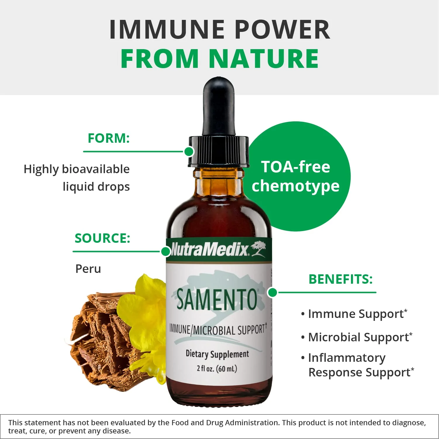 NutraMedix Samento Cat's Claw Liquid Vitamins - Daily Brain Supplement & Immunity Drops for Antioxidant, Microbial & Immune System Support - Bioavailable, Peruvian Cat's Claw Extract (2oz / 60ml) - Image 7