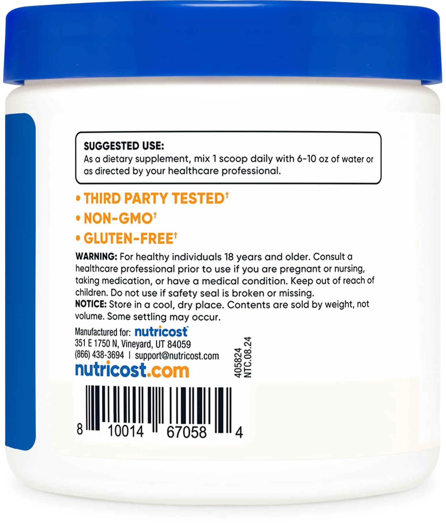 Nutricost Beta Glucan Powder 100 Grams - 1,3/1,6 - Non GMO - Image 3