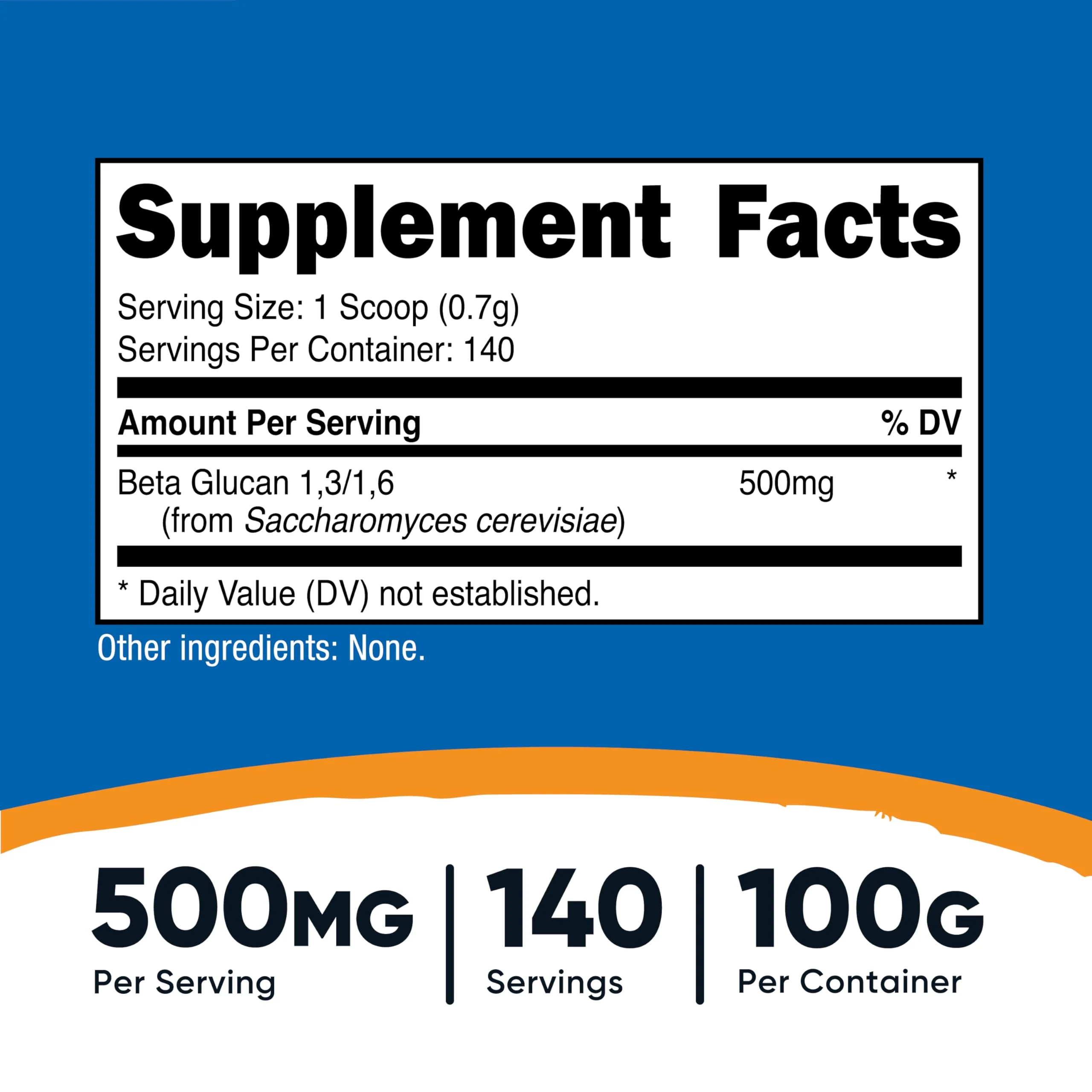 Nutricost Beta Glucan Powder 100 Grams - 1,3/1,6 - Non GMO - Image 5