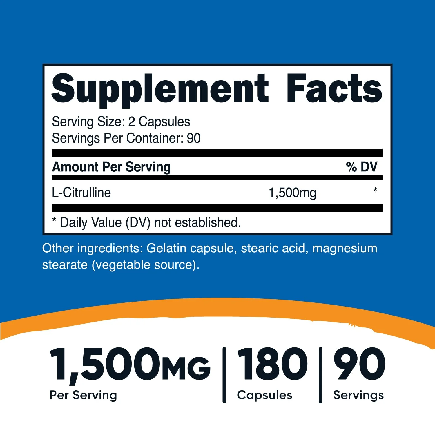 Nutricost L-Citrulline 750mg, 180 Capsules (3 Bottles) - Image 7