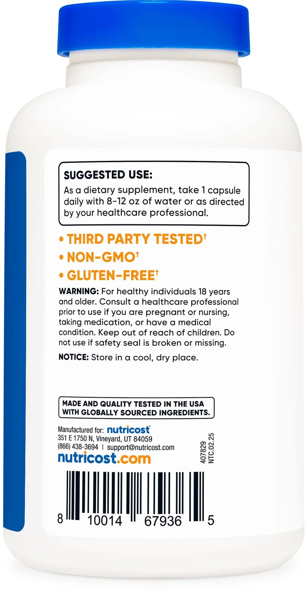Nutricost L-Theanine 200mg, 240 Capsules - Double Strength - Image 4
