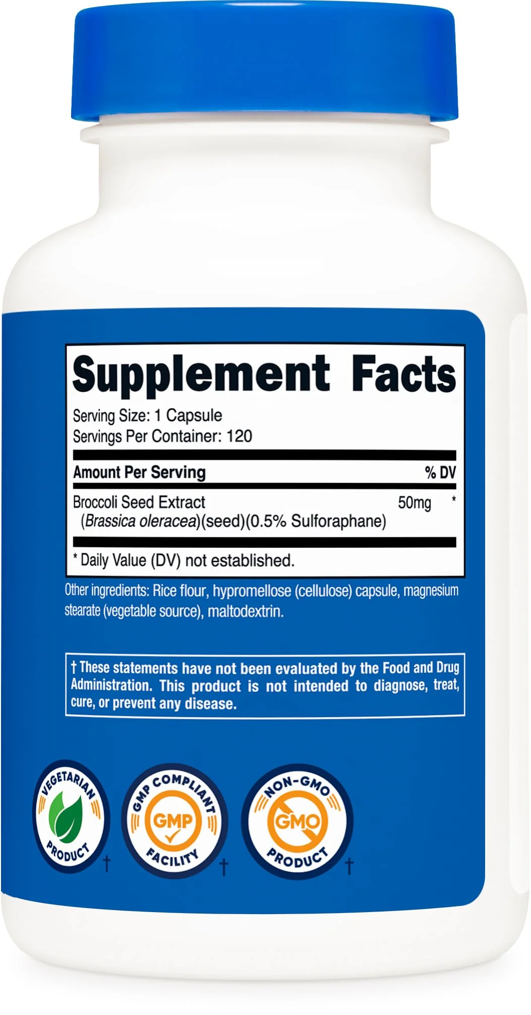Nutricost Sulforaphane Glucosinolate (SGS) (120 Capsules) - 50 mg Broccoli Seed Extract Per Serving - Image 2