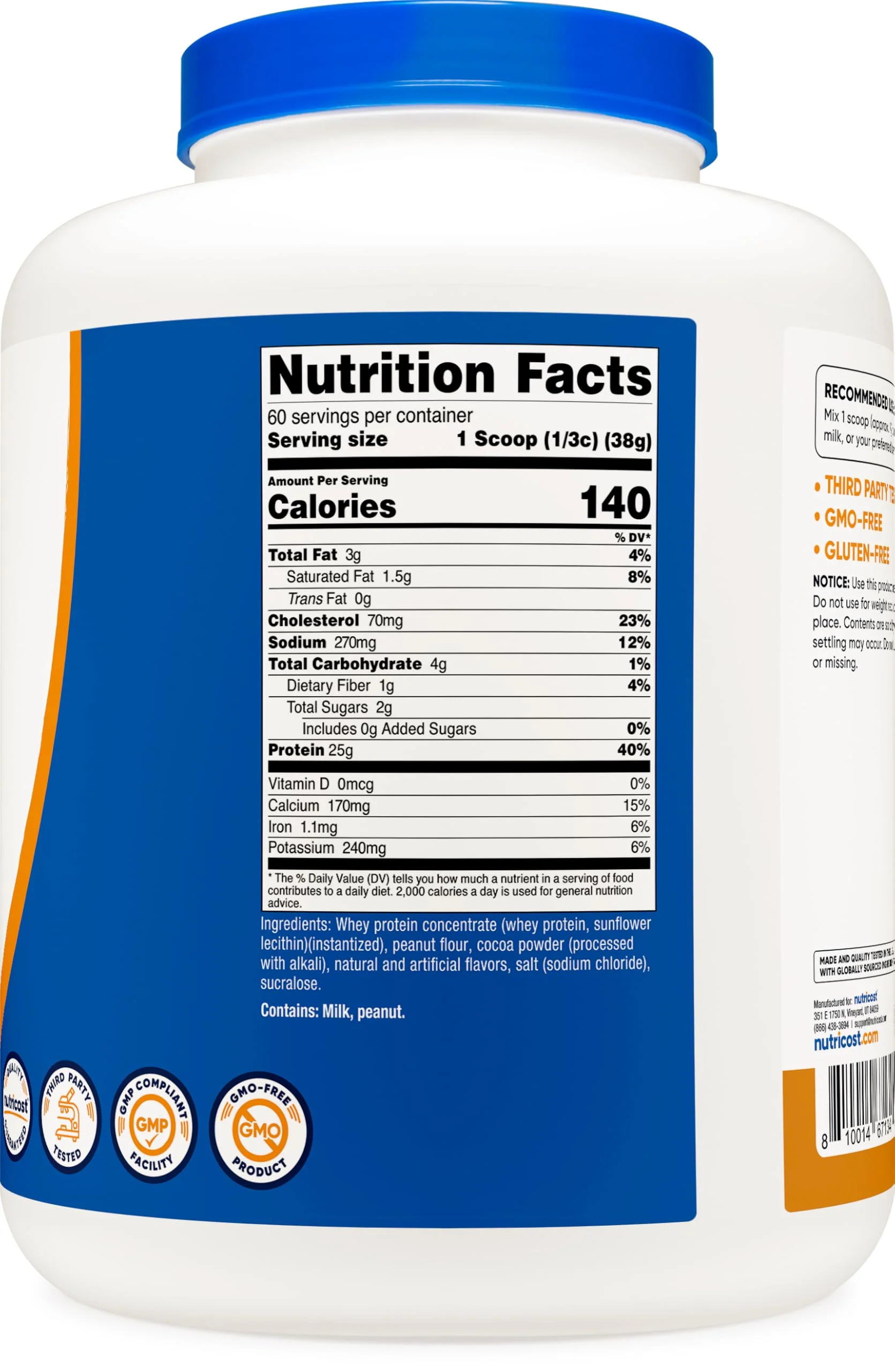 Nutricost Whey Protein Concentrate (Chocolate Peanut Butter) 5LBS - Gluten Free & Non-GMO - Image 2