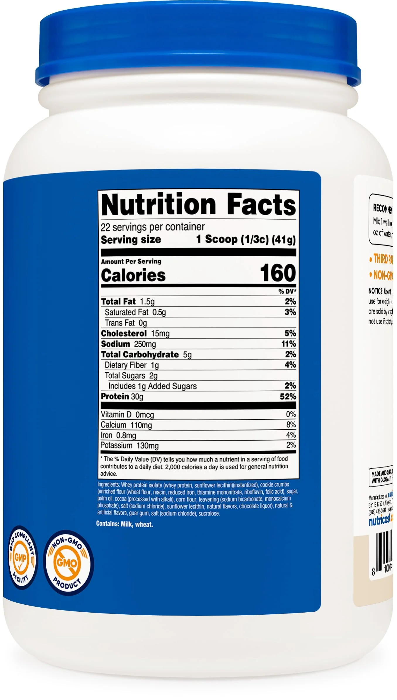 Nutricost Whey Protein Isolate (Cookies N Cream, 2 Pounds) - Image 2