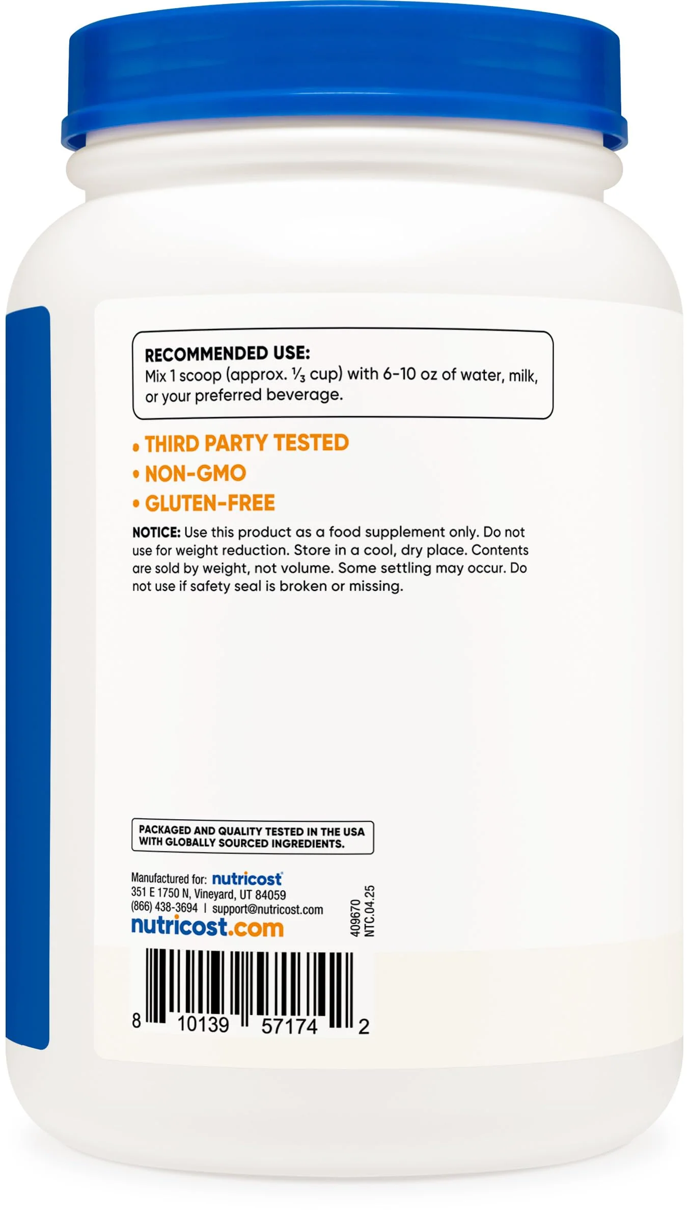 Nutricost Whey Protein Isolate (Unflavored) 2LBS - Image 3