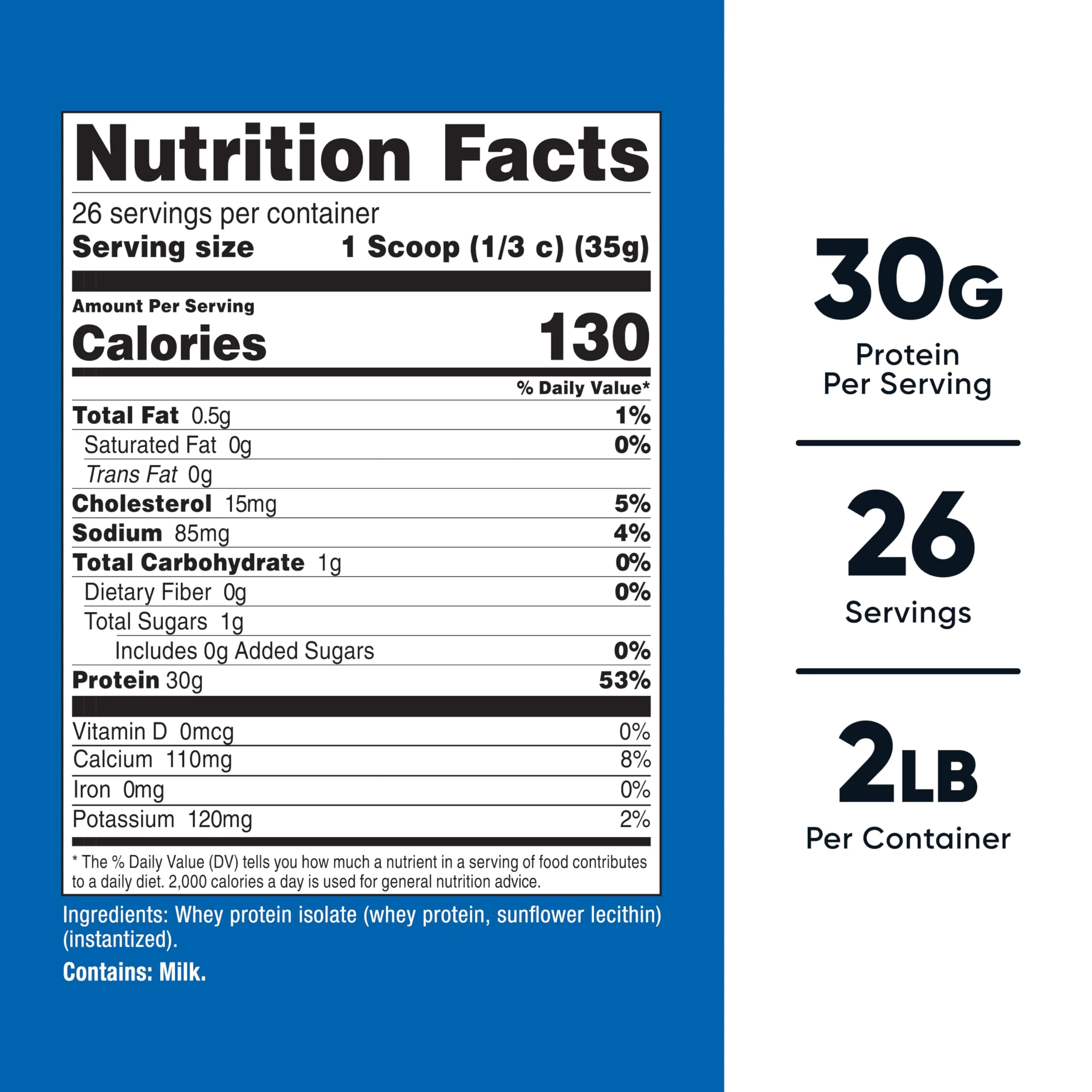 Nutricost Whey Protein Isolate (Unflavored) 2LBS - Image 5