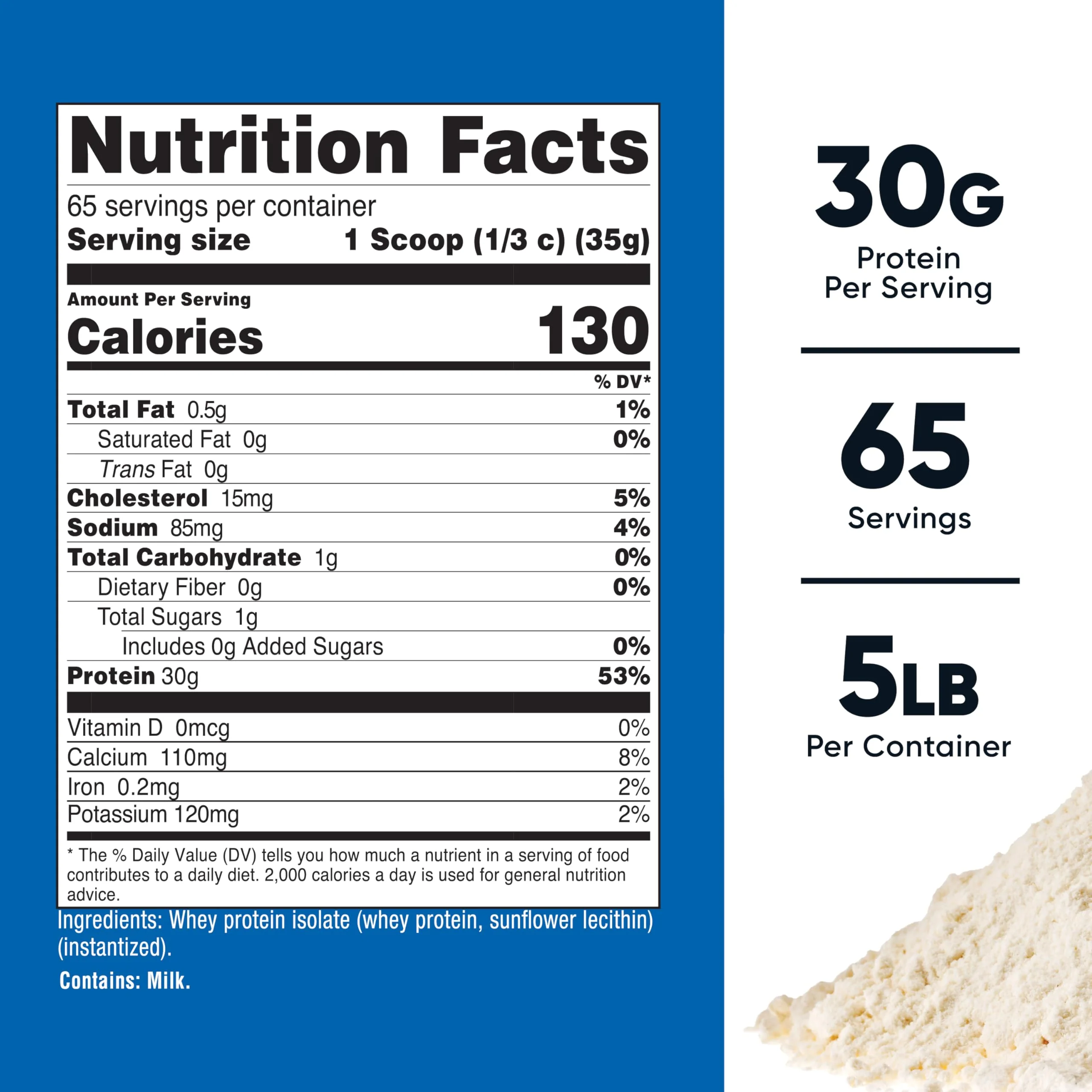 Nutricost Whey Protein Isolate (Unflavored) 5LBS - Image 5