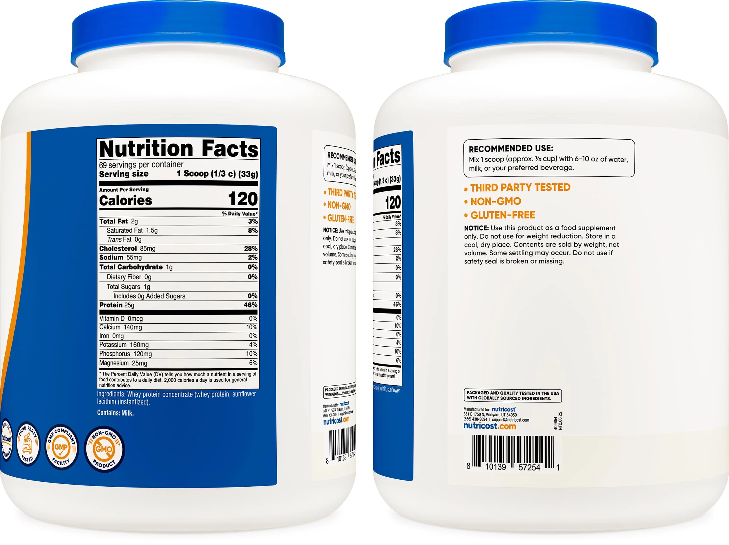 Nutricost Whey Protein Powder, Unflavored, 5 pounds - from Whey Protein Concentrate - Image 6