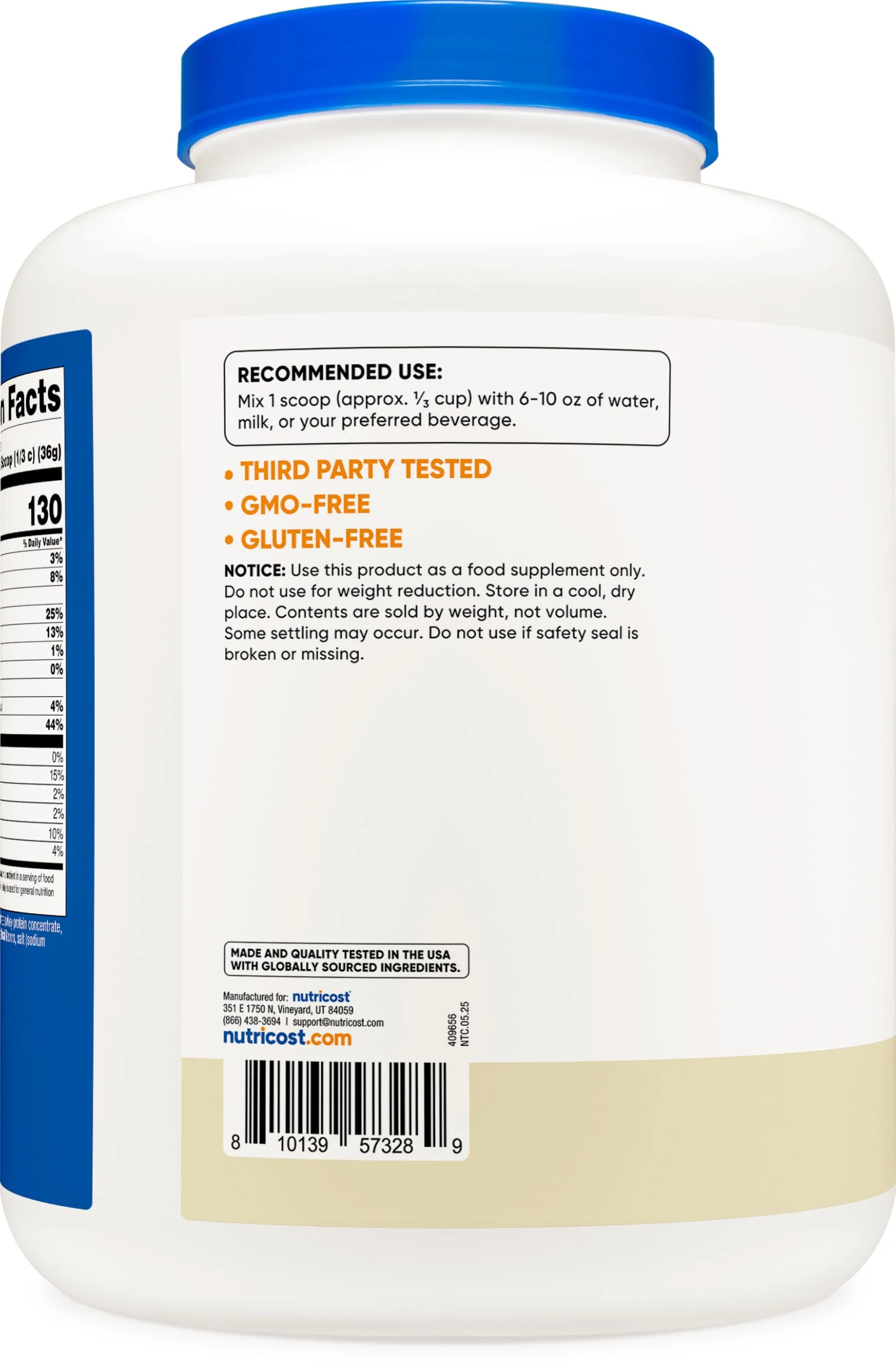 Nutricost Whey Protein Powder, Vanilla, 5 pounds - Whey Protein Concentrate - Image 3