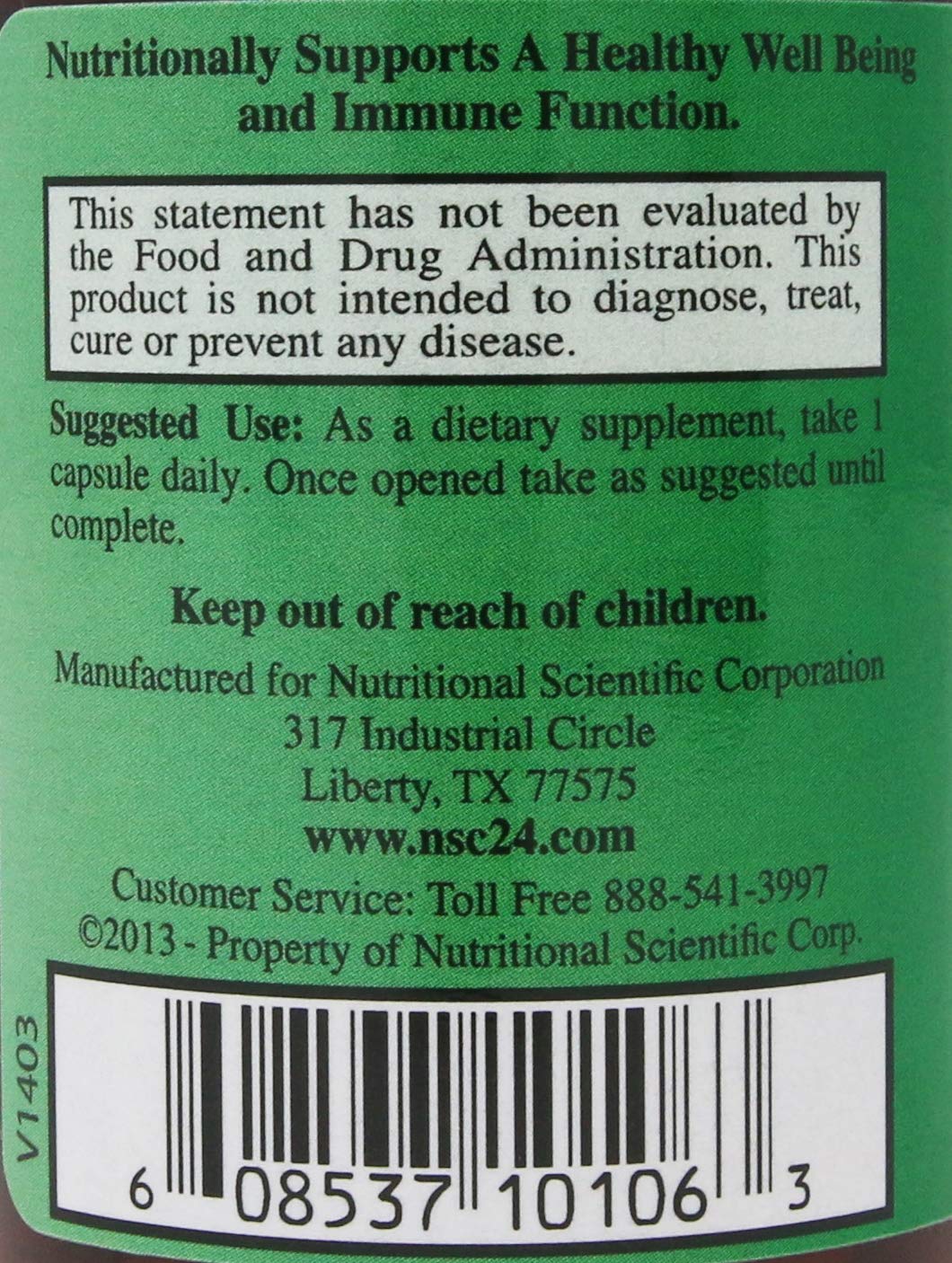 Nutritional Supply Corp Immunition NSC 100 Beta Glucan Extra Strength - 10 mg - 60 Capsules - Image 2