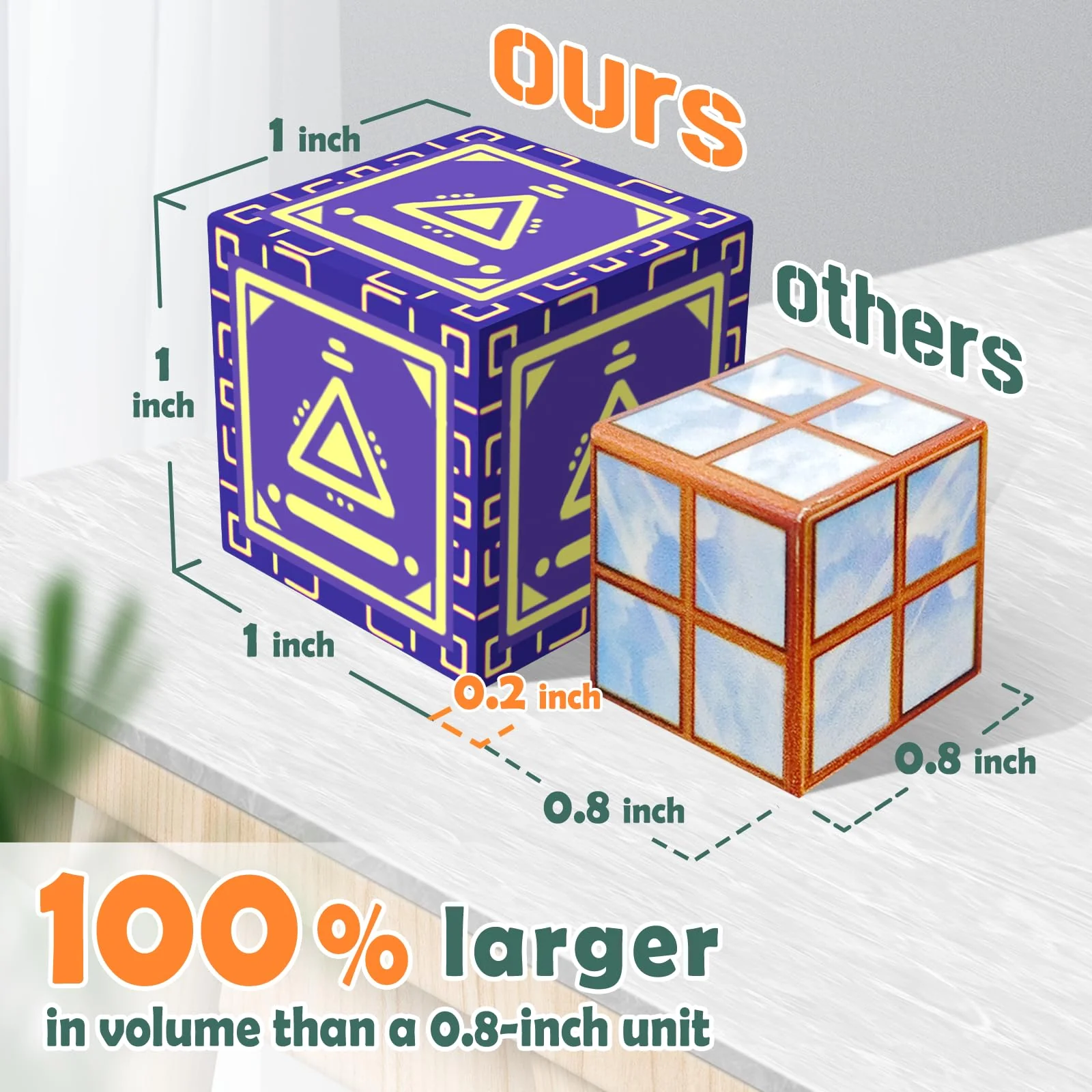 NVDILO Magnetic Blocks - 100pcs Magnetic Building Blocks,1inch Magnetic Cubes Building Blocks Toys for Halloween Christmas Birthday Gift - STEM Sensory Toys for 3+ Years Old Girl Boys - Image 8