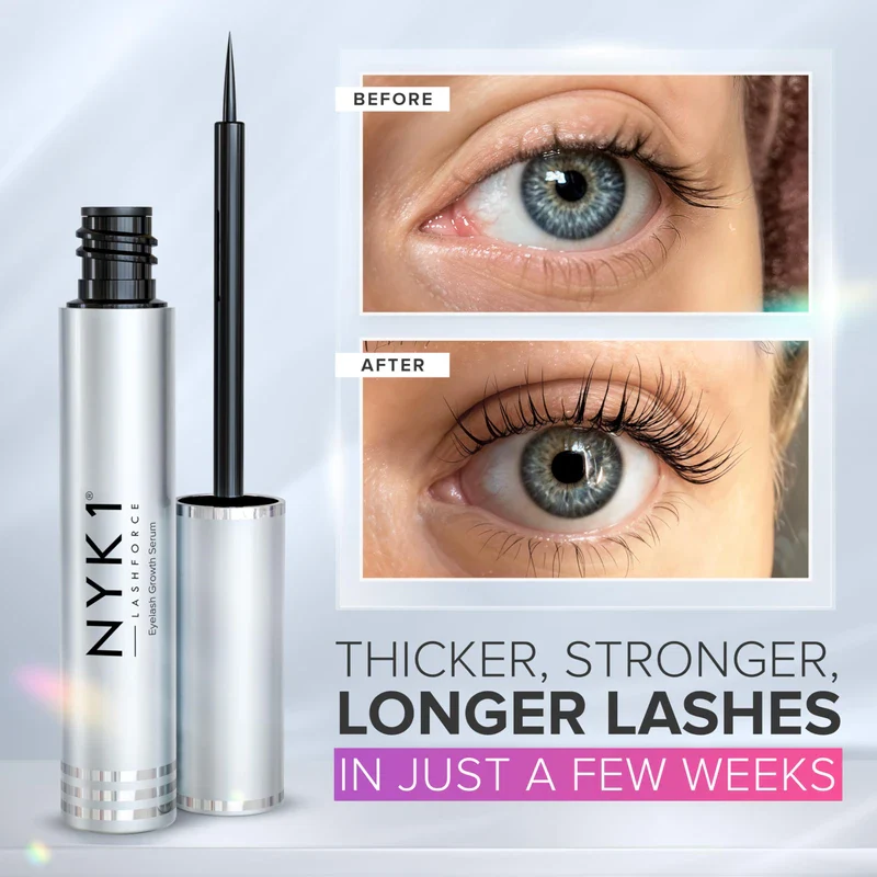 NYK1 CONCENTRATED Lash Serum For Eyelash Growth (3ml) LashForce Eyelash Serum To Grow Lashes Longer And Thicker Eyelash Growth Serum - Lash Growth Serum For Enhanced Eye Lash Serum Growth - Image 2