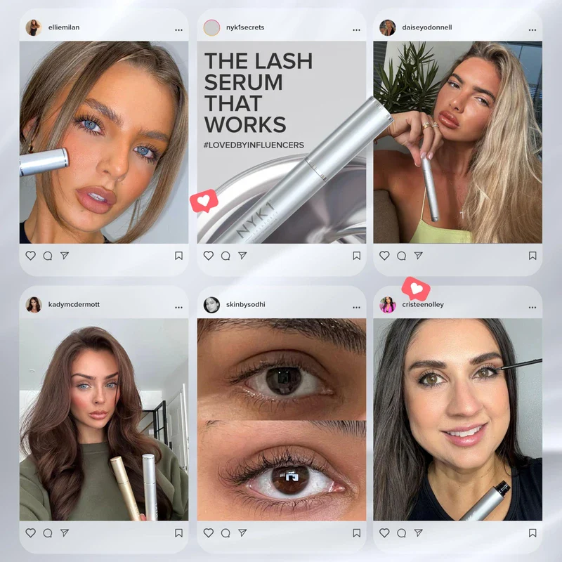 NYK1 CONCENTRATED Lash Serum For Eyelash Growth (3ml) LashForce Eyelash Serum To Grow Lashes Longer And Thicker Eyelash Growth Serum - Lash Growth Serum For Enhanced Eye Lash Serum Growth - Image 3