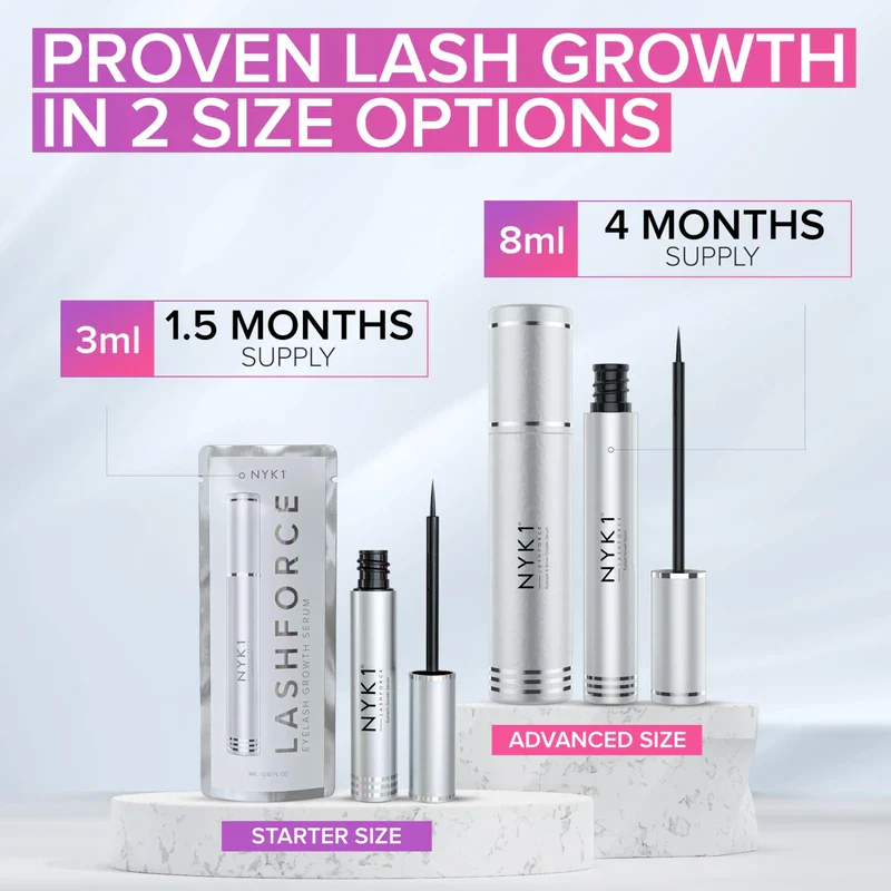 NYK1 CONCENTRATED Lash Serum For Eyelash Growth (3ml) LashForce Eyelash Serum To Grow Lashes Longer And Thicker Eyelash Growth Serum - Lash Growth Serum For Enhanced Eye Lash Serum Growth - Image 9