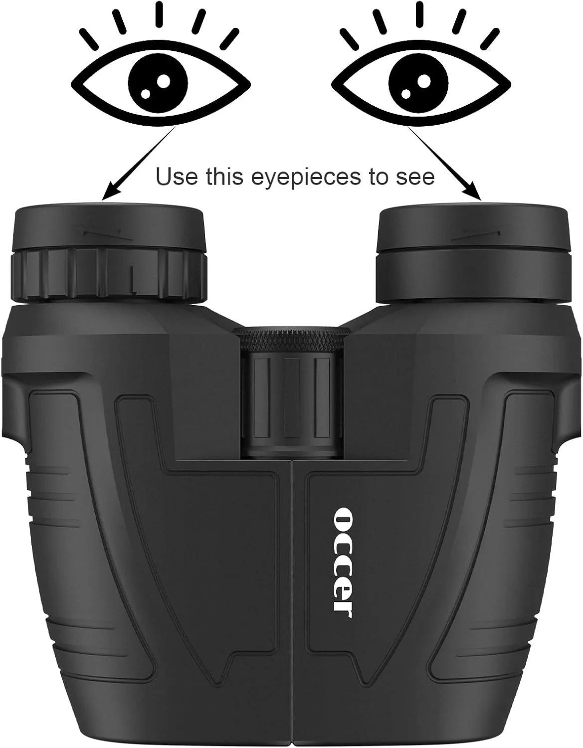 Occer Prismáticos compactos de 12 x 25 para adultos y niños, ocular grande impermeable con visión de poca luz, binoculares de fácil enfoque de alta potencia para observación de aves, caza al aire - Image 9