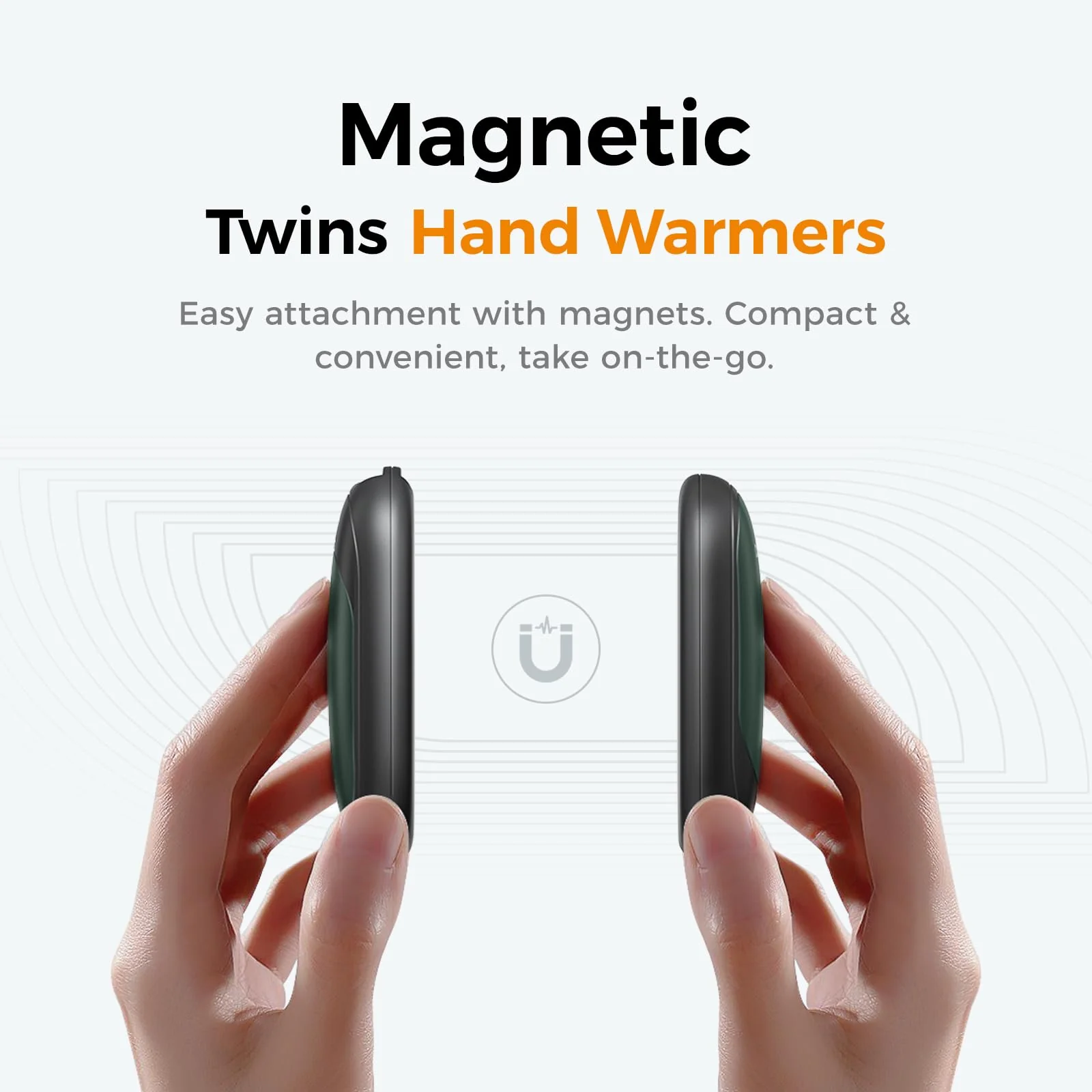 OCOOPA Magnetic Hand Warmers Rechargeable 2 Pack, Electric Handwarmers, Smart Heating UL Certified, 3-Settings,Portable Heater, Ultra Slim Pocket, Hunting Essentials, Gifts for Christmas Men, UT3 Lite - Image 6