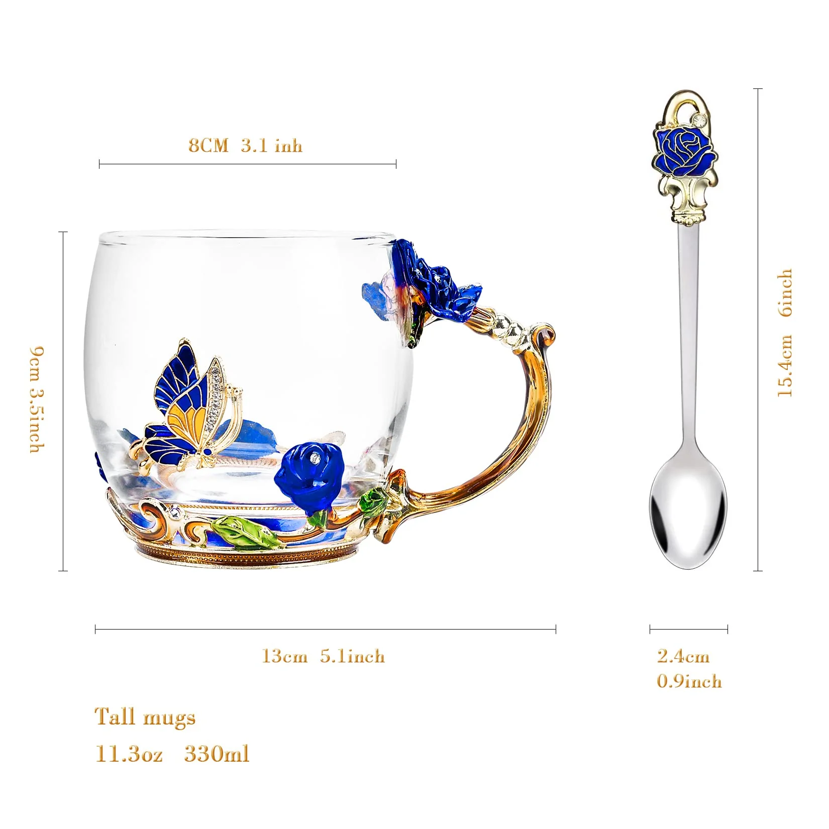 OEAGO Unique Gifts for Women Mom Coffee Mugs Gifts for Women Birthday Unique Blue Tea Cup Gifts for Women Who Have Everything Womens Gifts for Christmas - Image 6